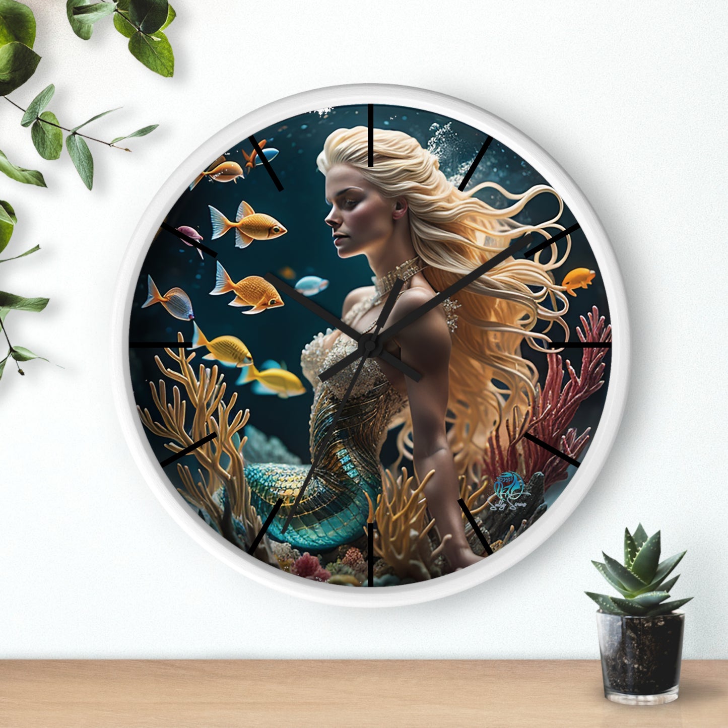 Salty Sirens Wall Clock