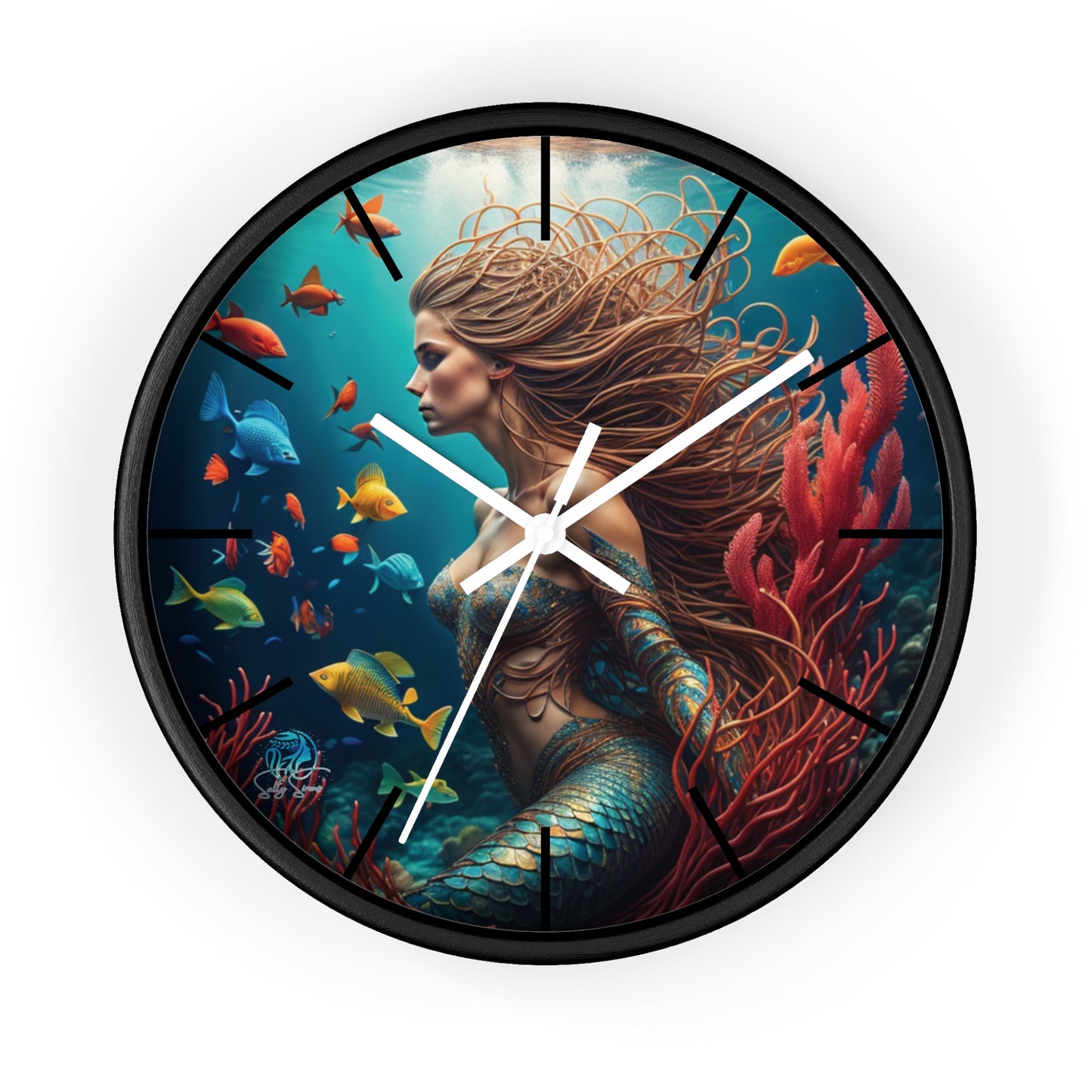 Salty Sirens Wall Clock