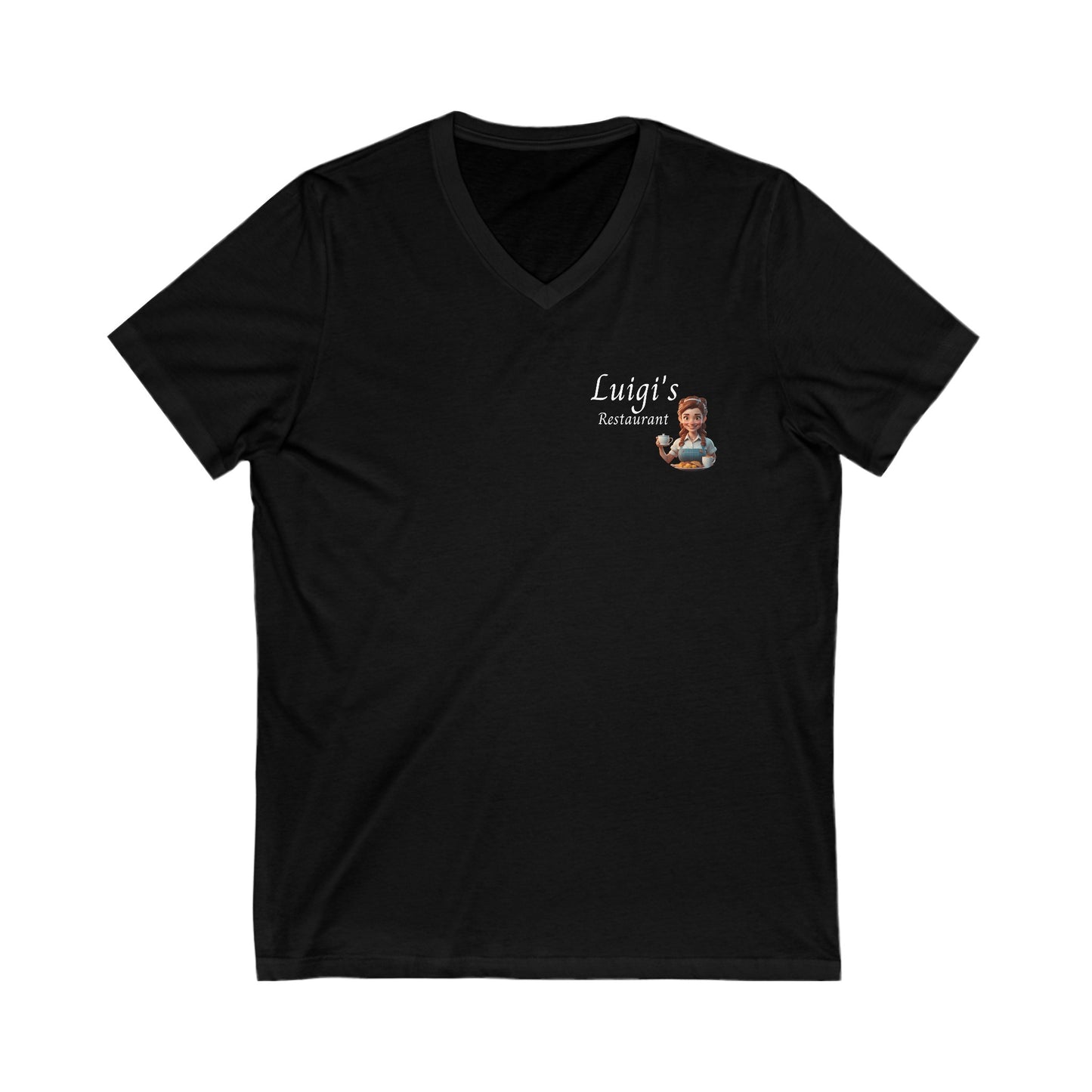 Luigi's Uniform Jersey Short Sleeve V-Neck Tee