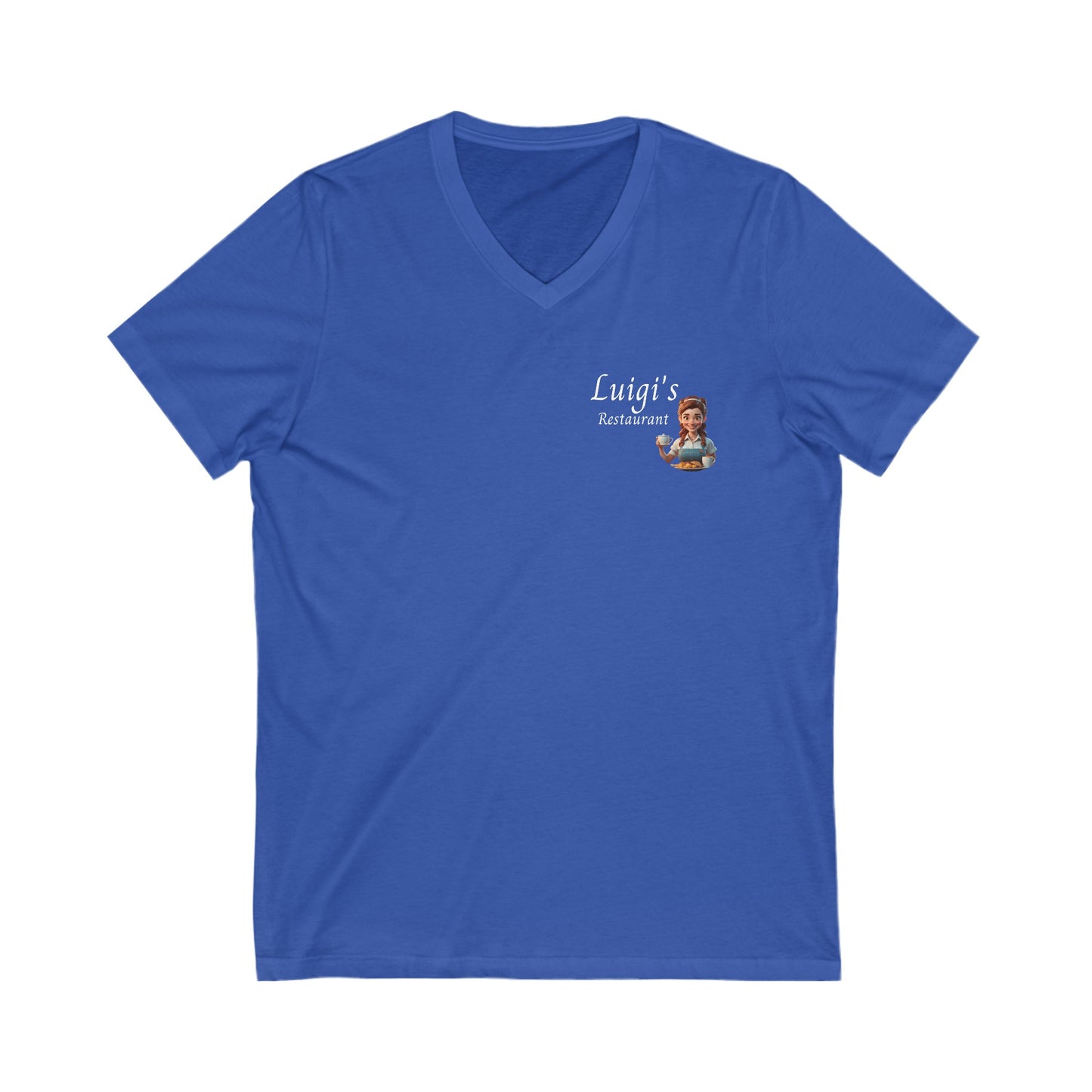 Luigi's Uniform Jersey Short Sleeve V-Neck Tee