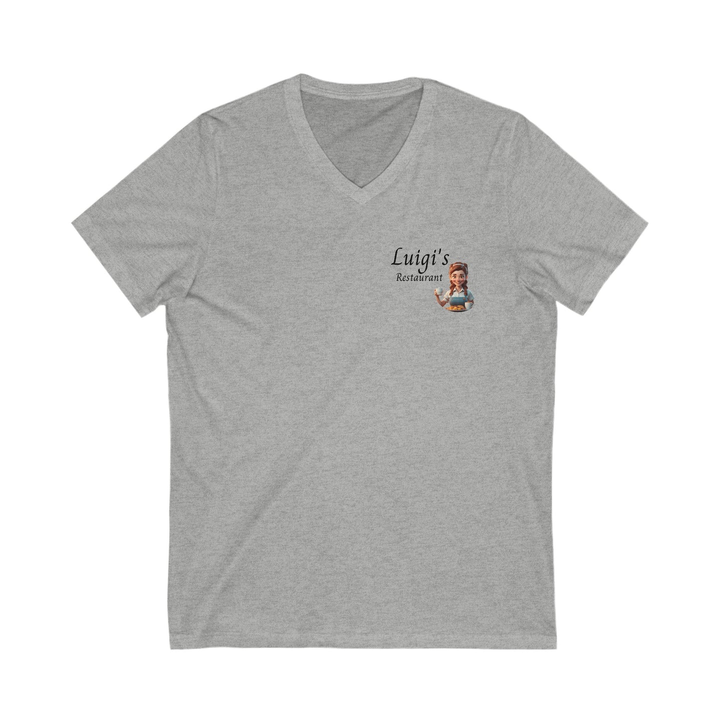 Luigi's Uniform Jersey Short Sleeve V-Neck Tee