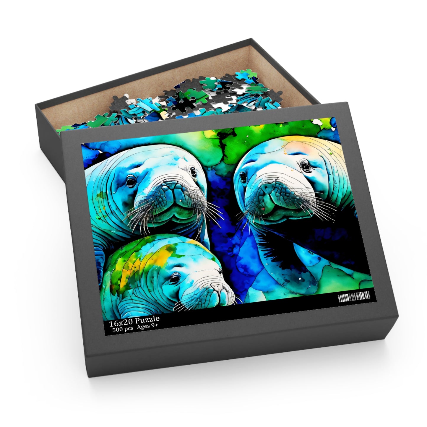 Manatee Family Puzzle (120, 252, 500-Piece)