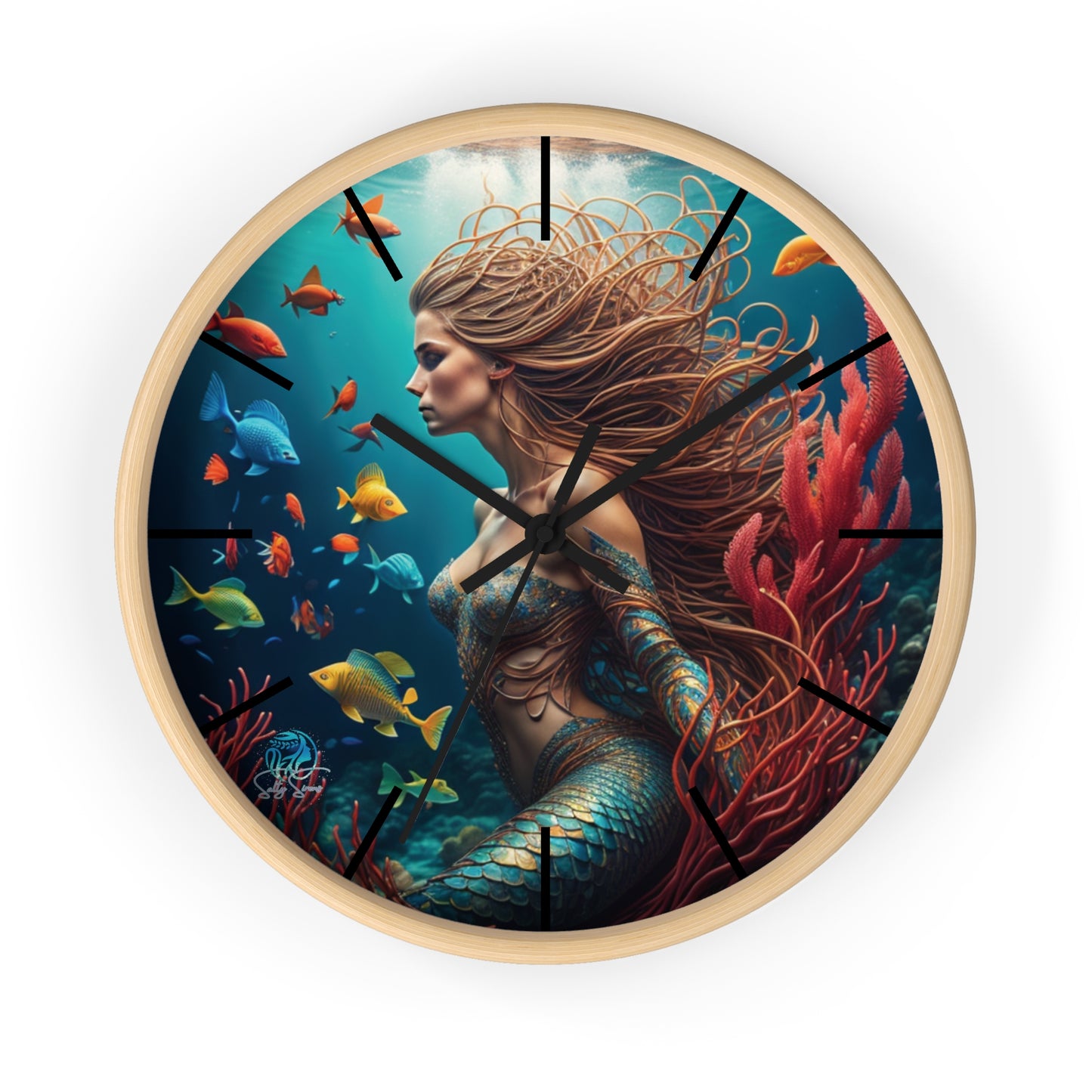 Salty Sirens Wall Clock