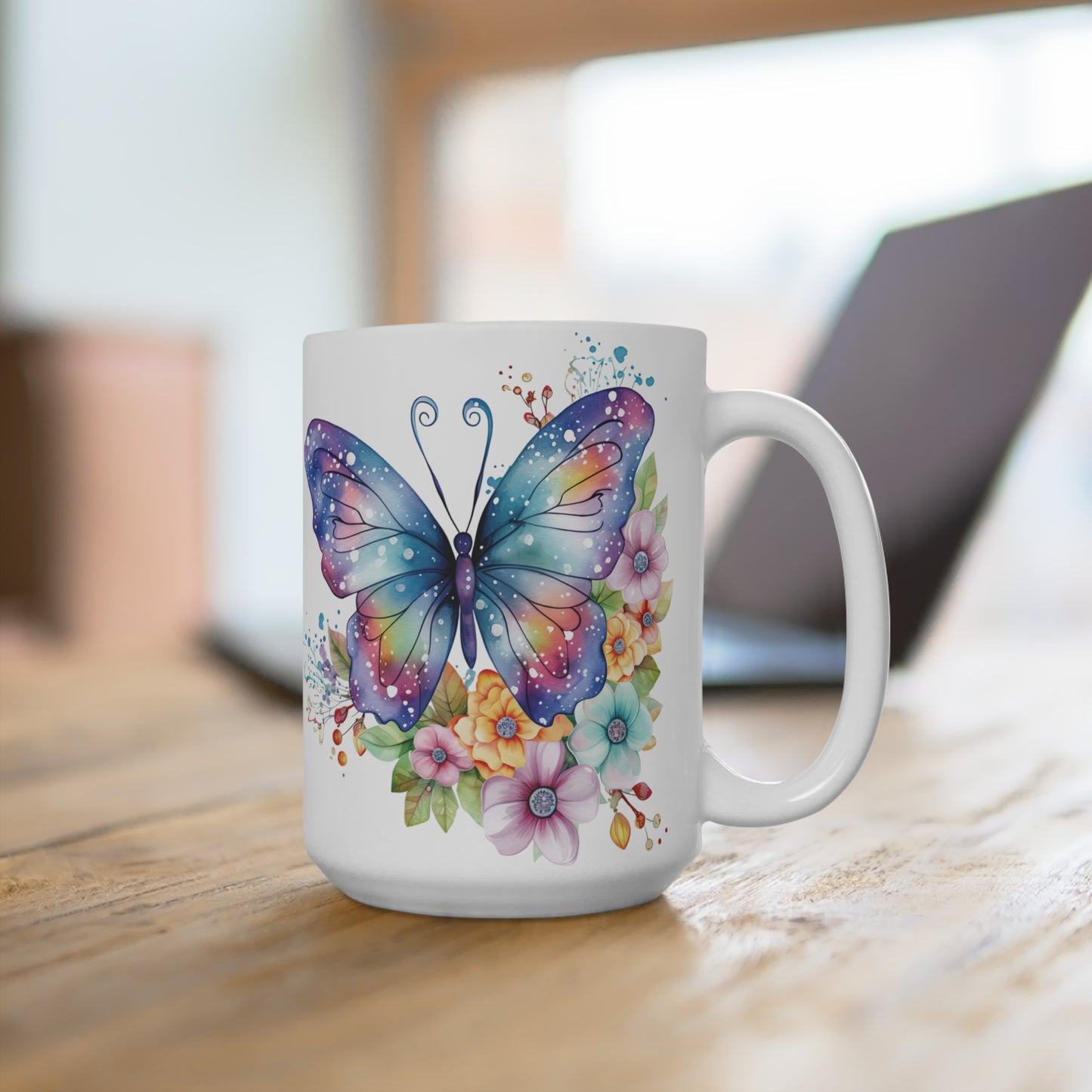 Barb's Butterfly Ceramic Mug 15oz