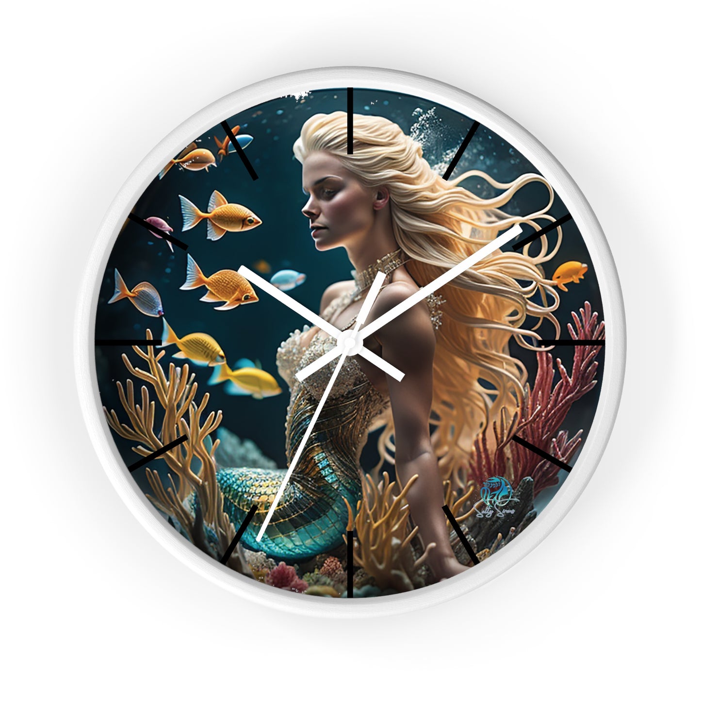 Salty Sirens Wall Clock