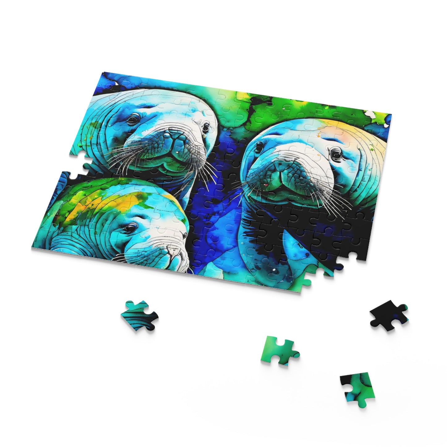 Manatee Family Puzzle (120, 252, 500-Piece)