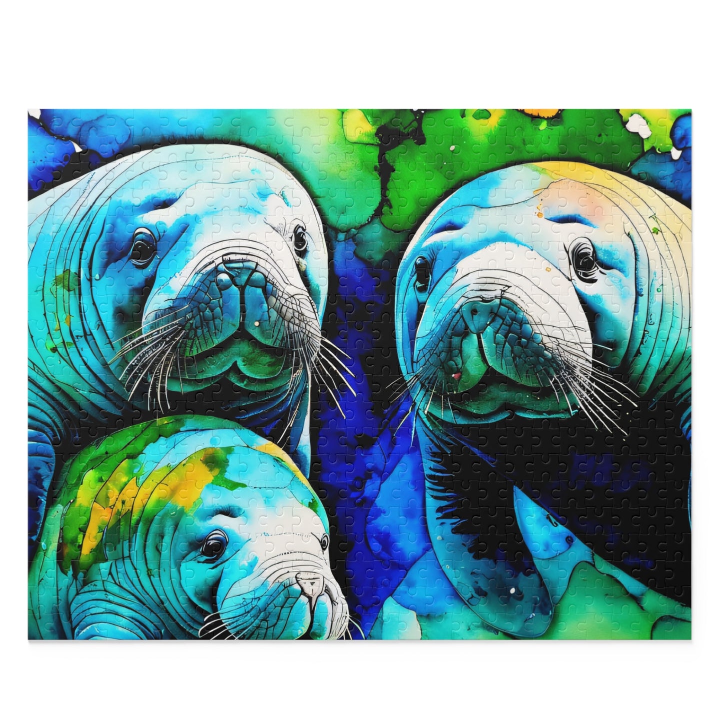 Manatee Family Puzzle (120, 252, 500-Piece)