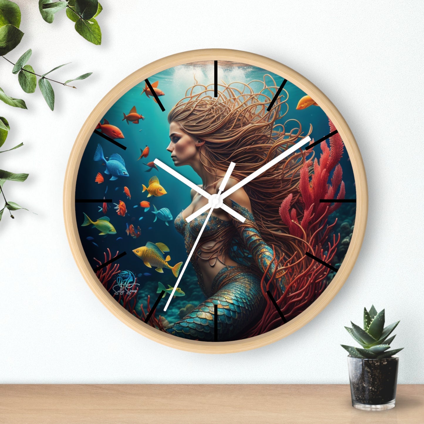 Salty Sirens Wall Clock