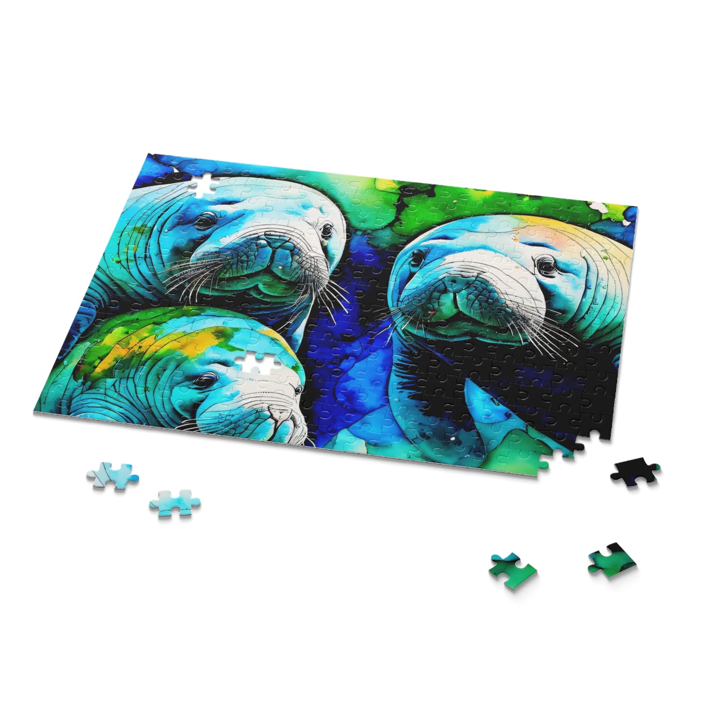 Manatee Family Puzzle (120, 252, 500-Piece)
