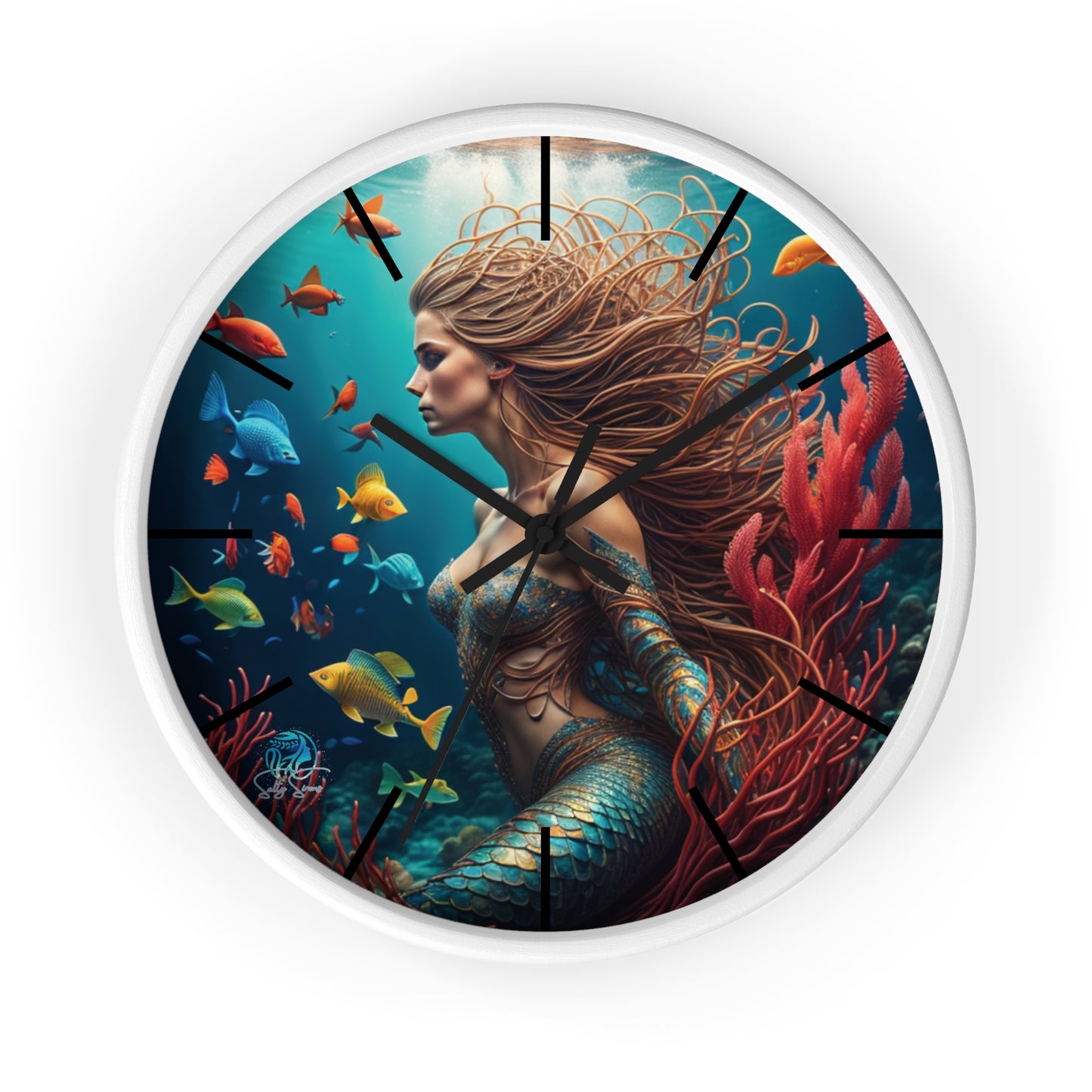 Salty Sirens Wall Clock