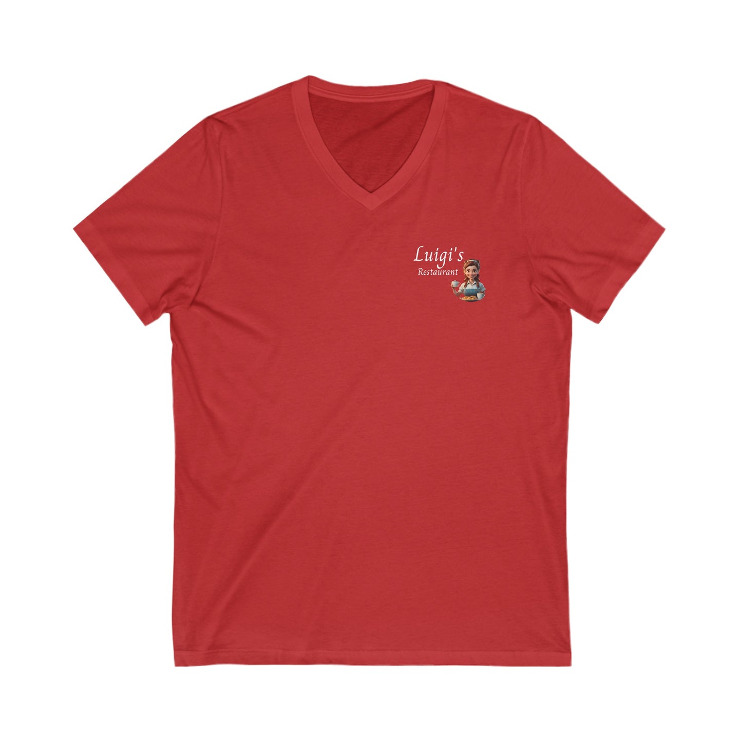 Luigi's Uniform Jersey Short Sleeve V-Neck Tee