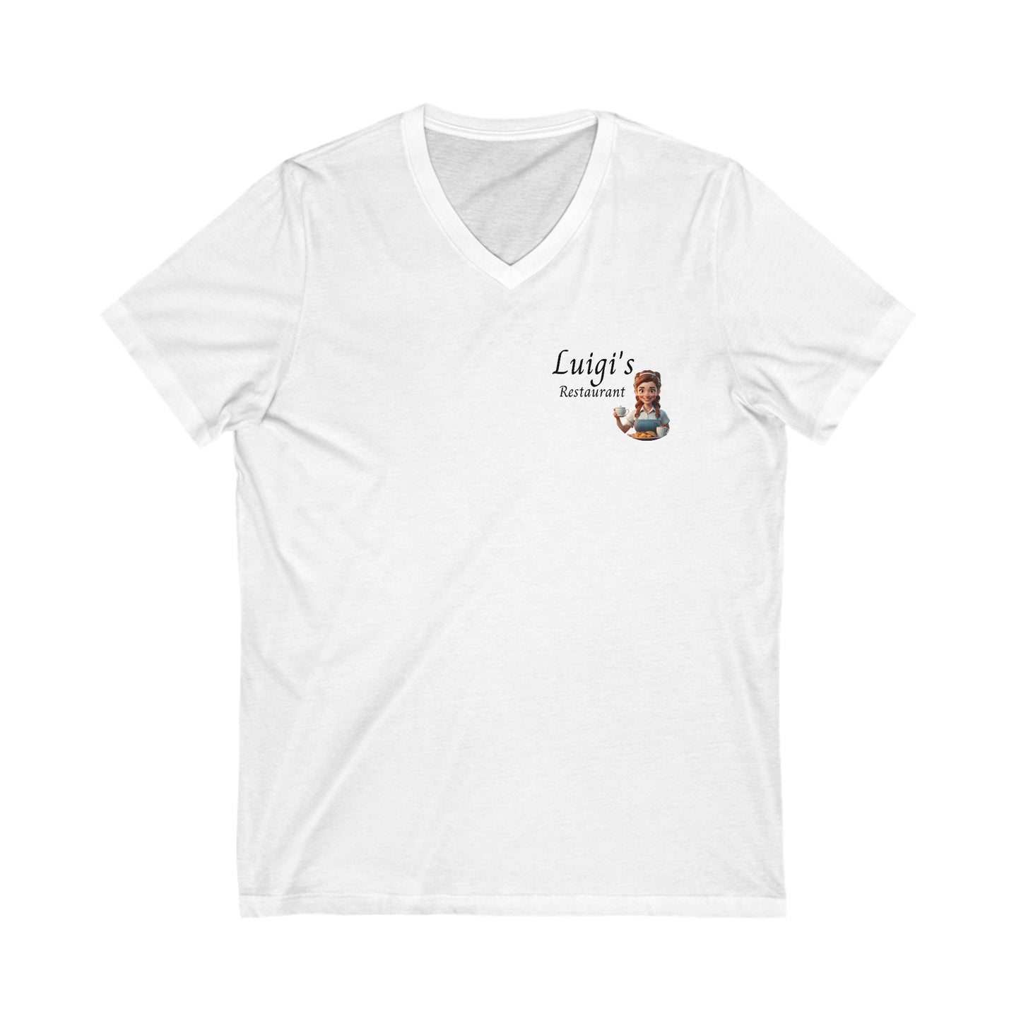 Luigi's Uniform Jersey Short Sleeve V-Neck Tee