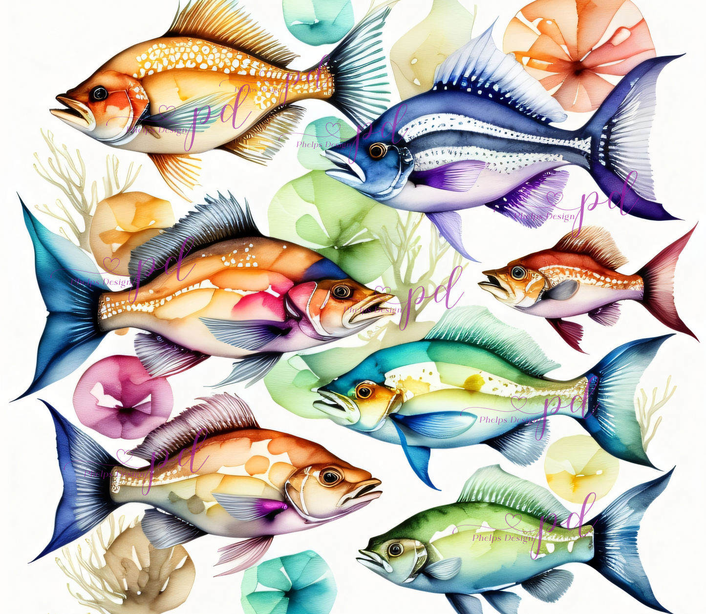 20 oz Many Fishes
