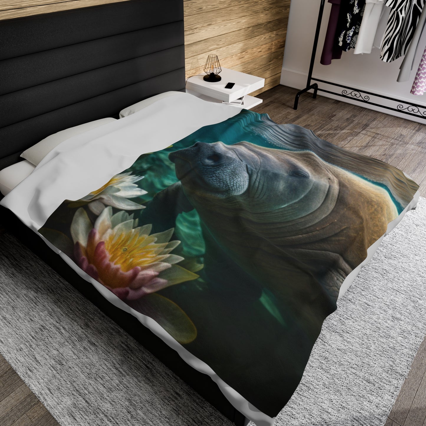 Manatee Velveteen Plush Blanket