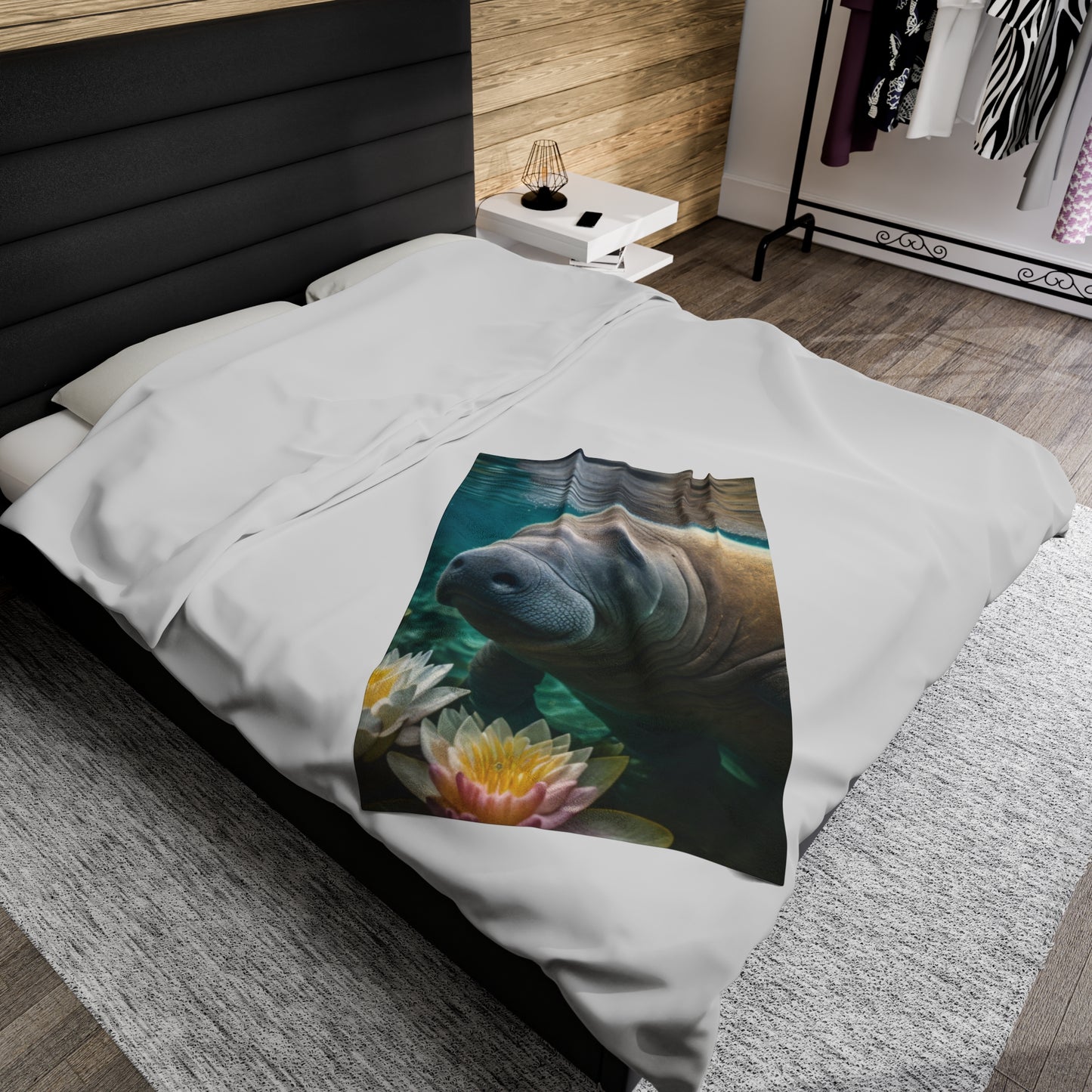 Manatee Velveteen Plush Blanket