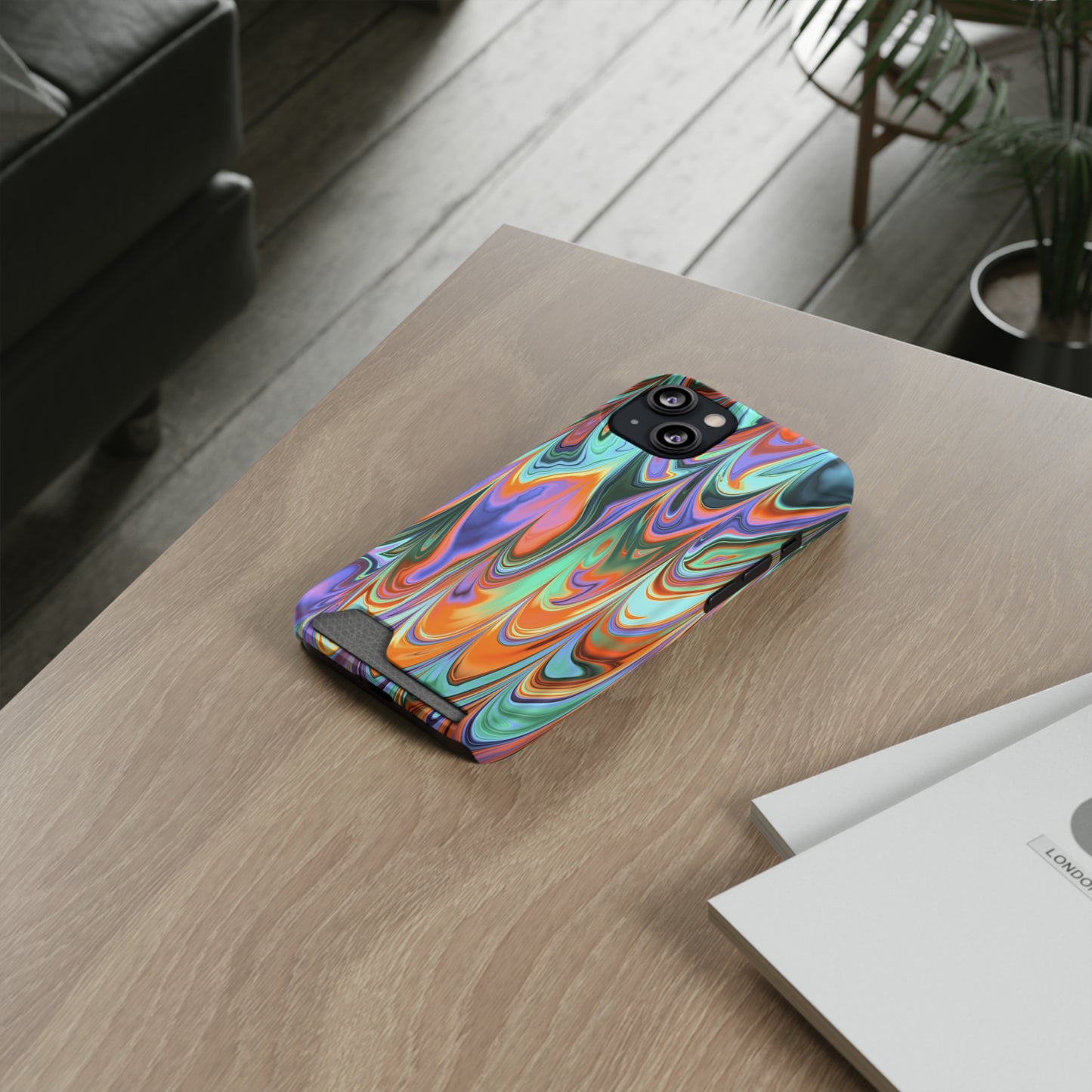 Psychedelic Phone Case With Card Holder