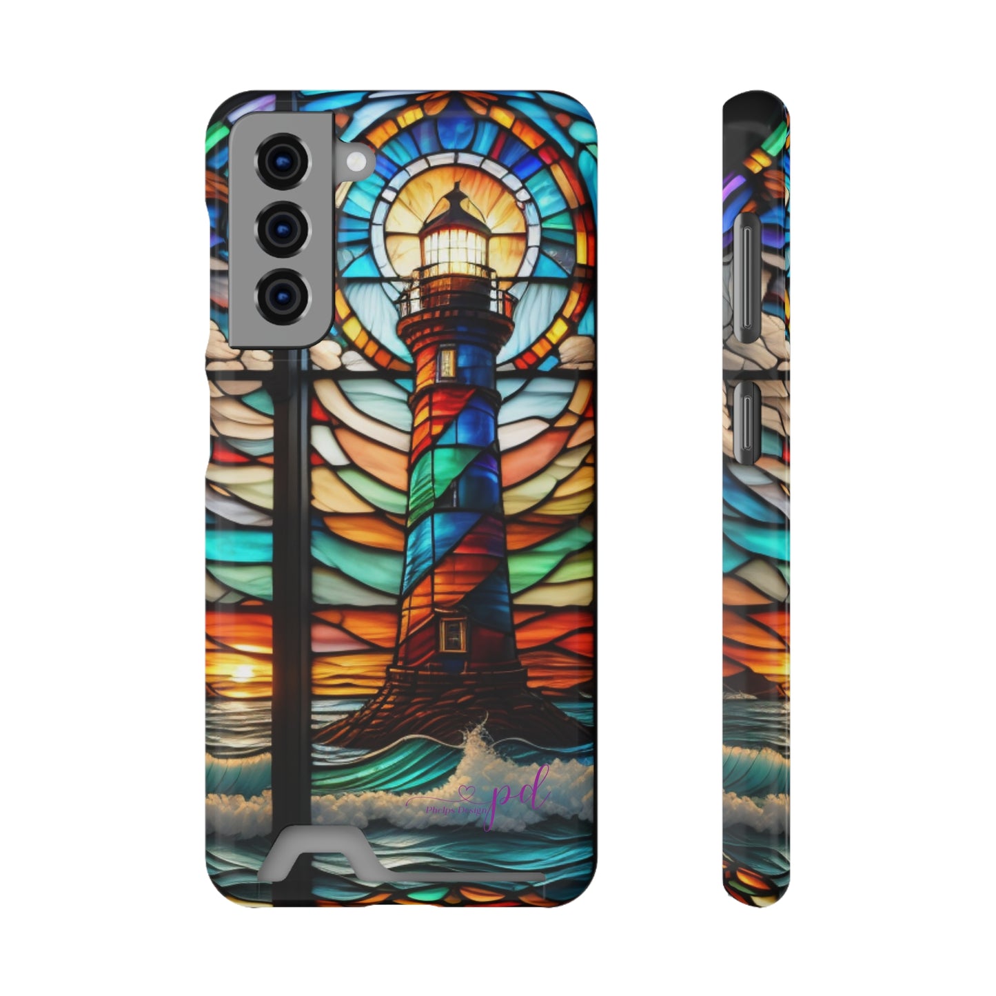 Lighthouse Phone Case With Card Holder