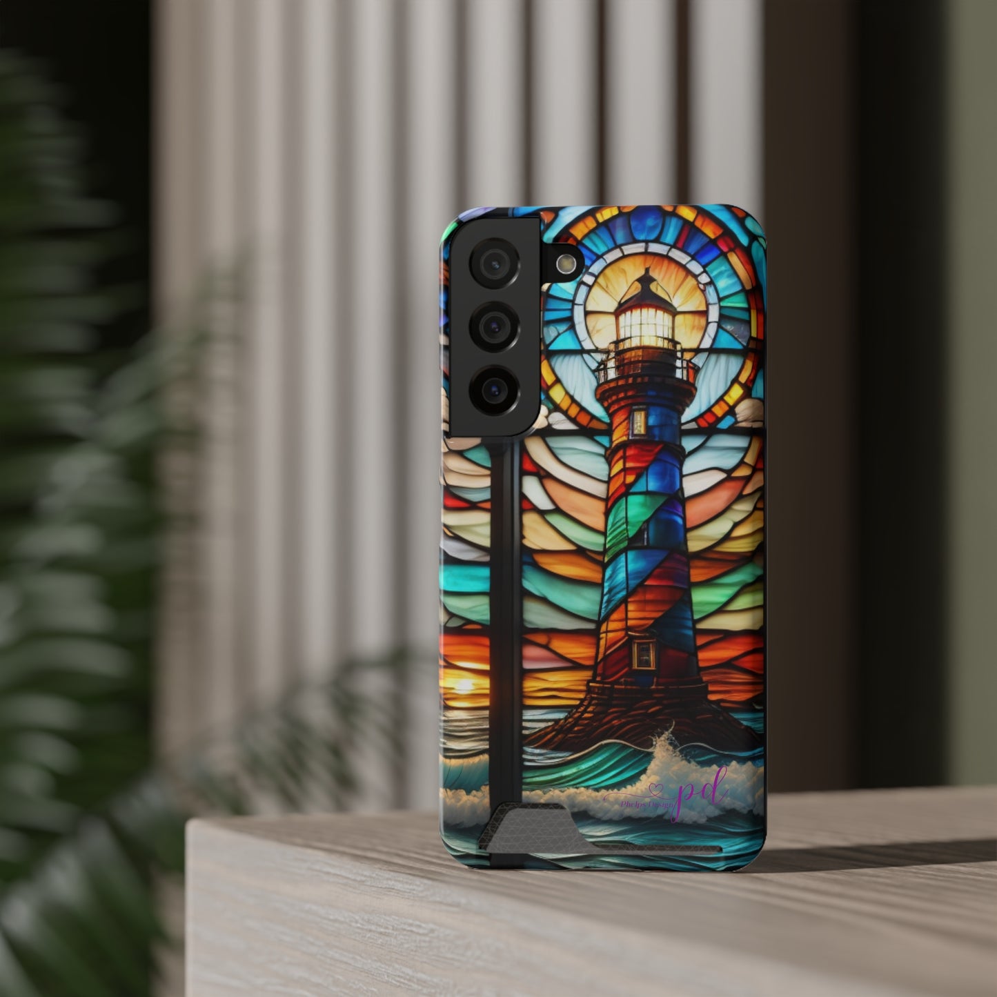 Lighthouse Phone Case With Card Holder