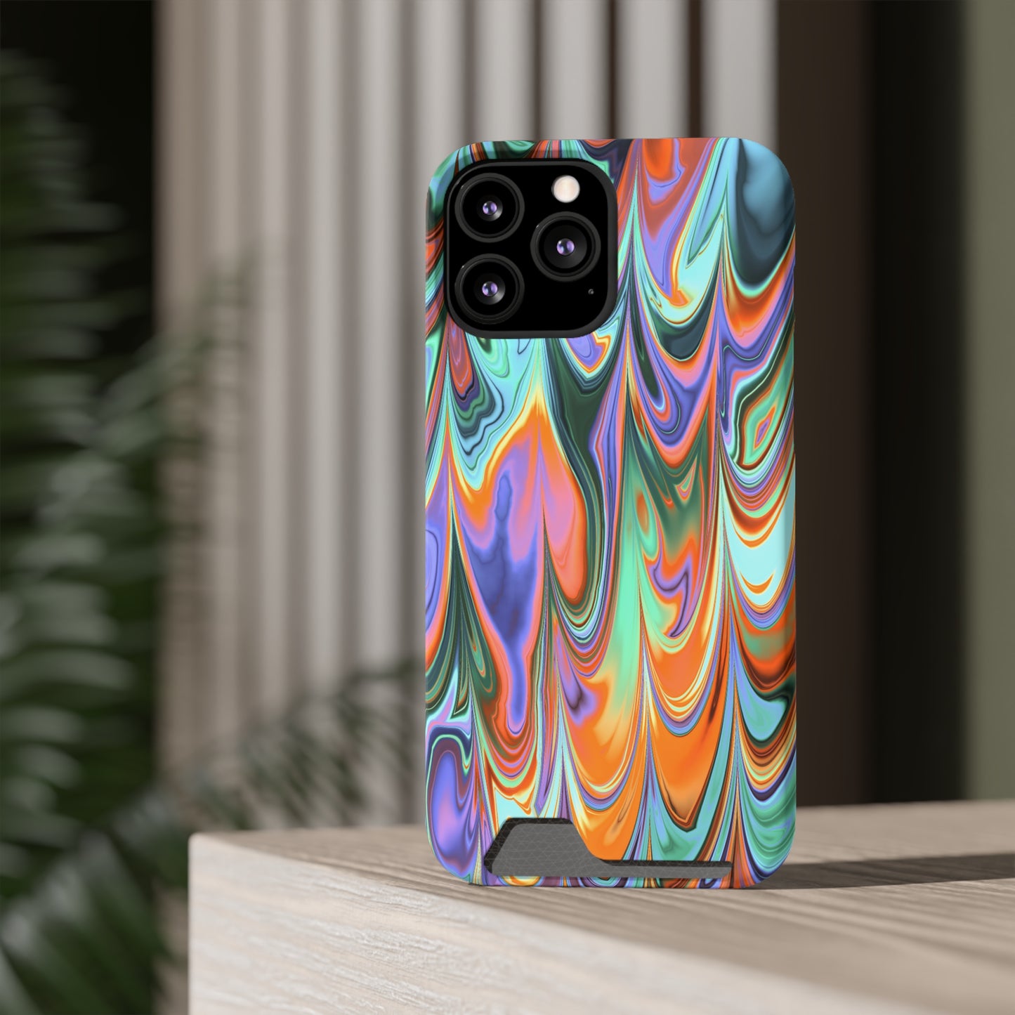 Psychedelic Phone Case With Card Holder