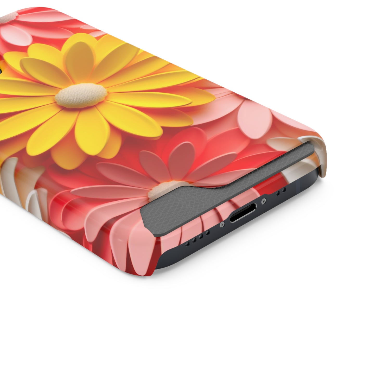 Daisy Phone Case With Card Holder