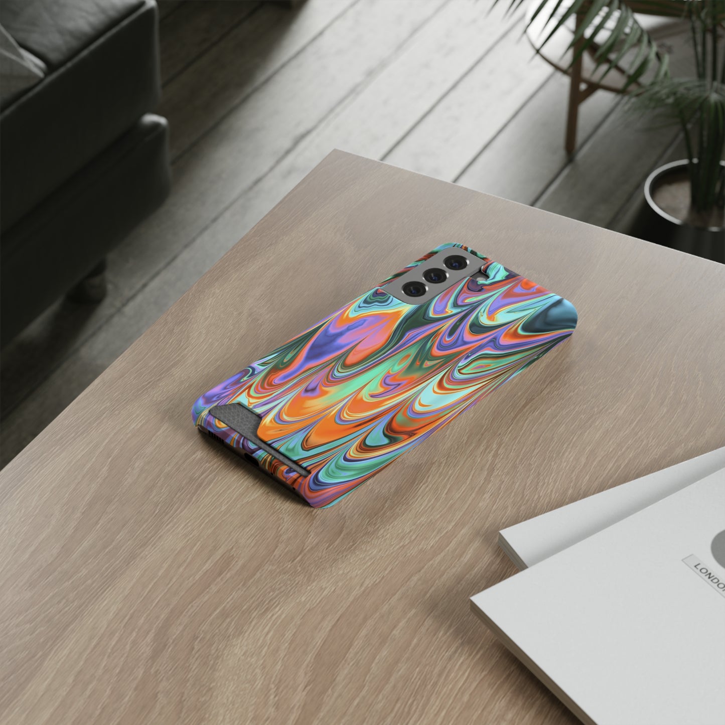 Psychedelic Phone Case With Card Holder