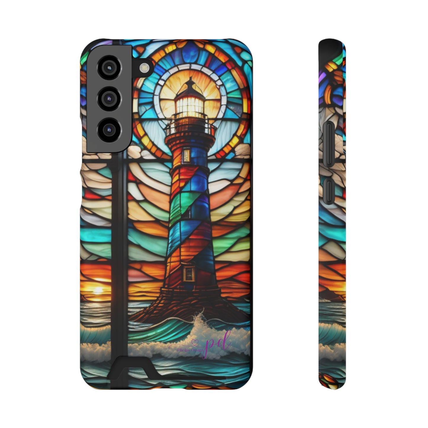 Lighthouse Phone Case With Card Holder