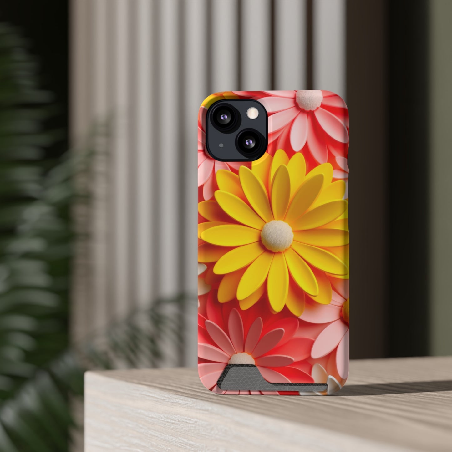 Daisy Phone Case With Card Holder