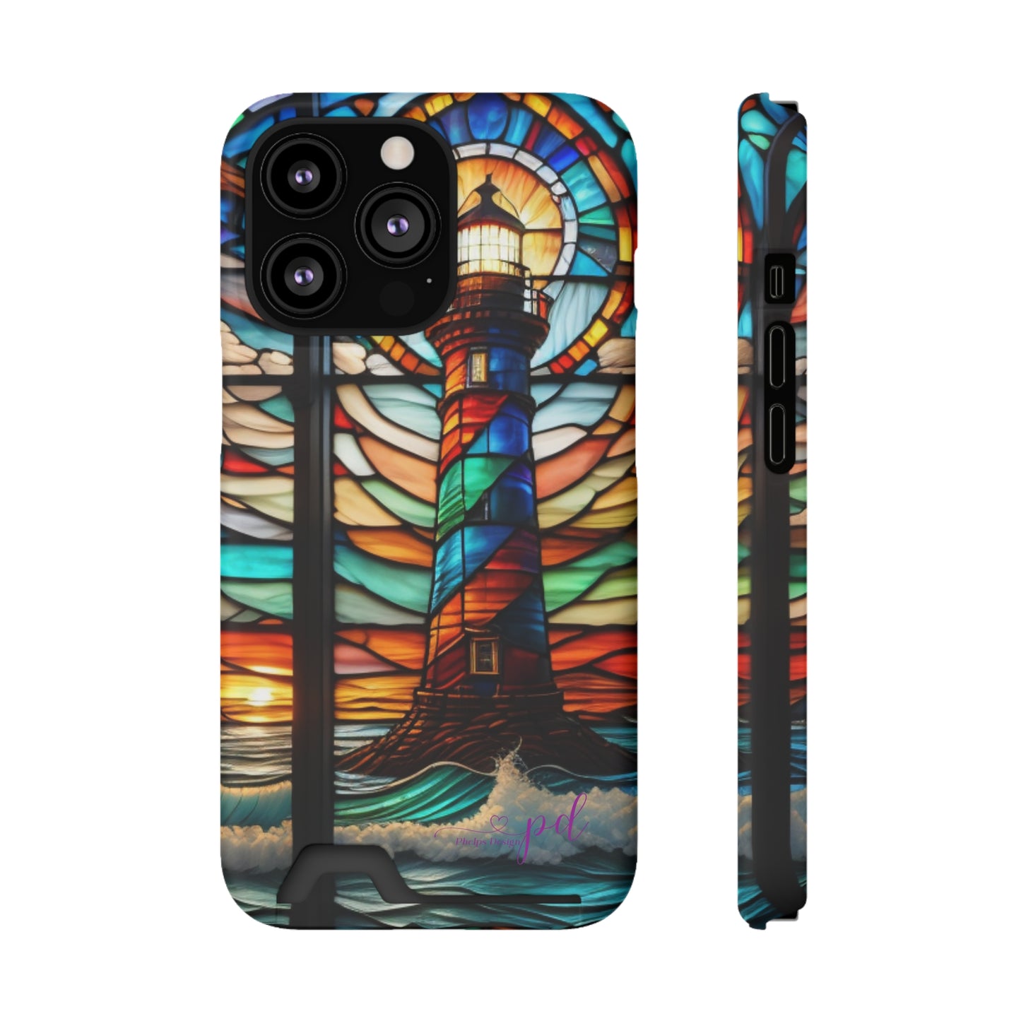 Lighthouse Phone Case With Card Holder