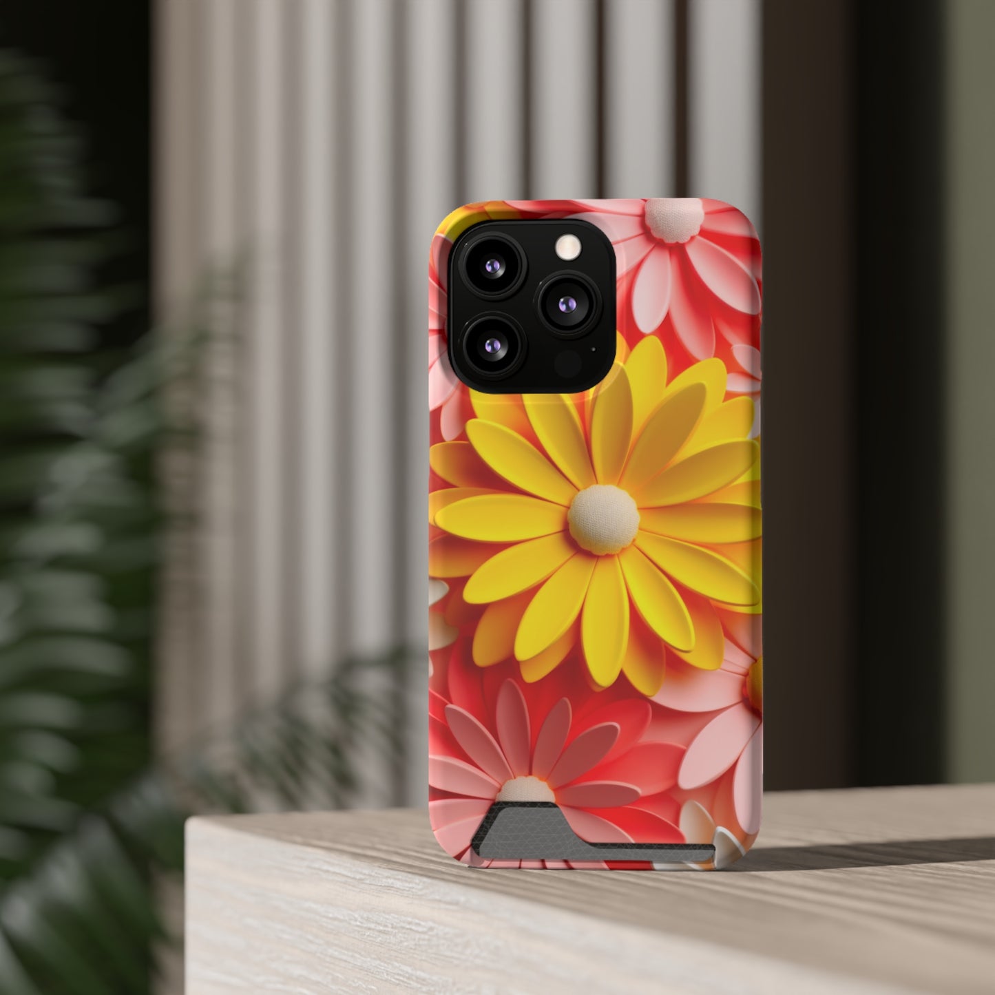 Daisy Phone Case With Card Holder