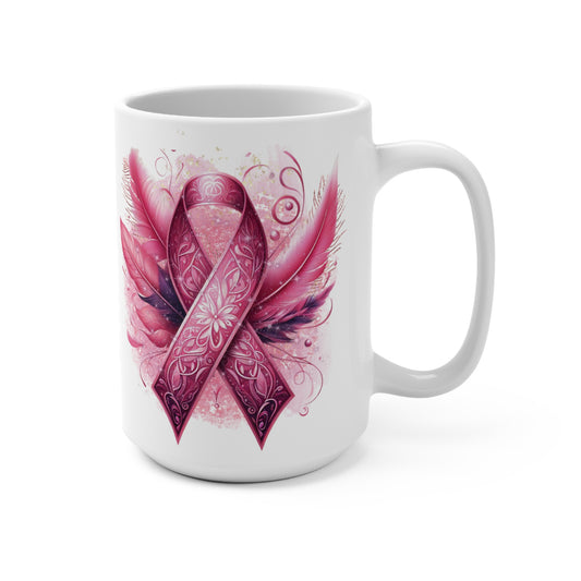 Feathery Ribbon Ceramic Mug 15oz