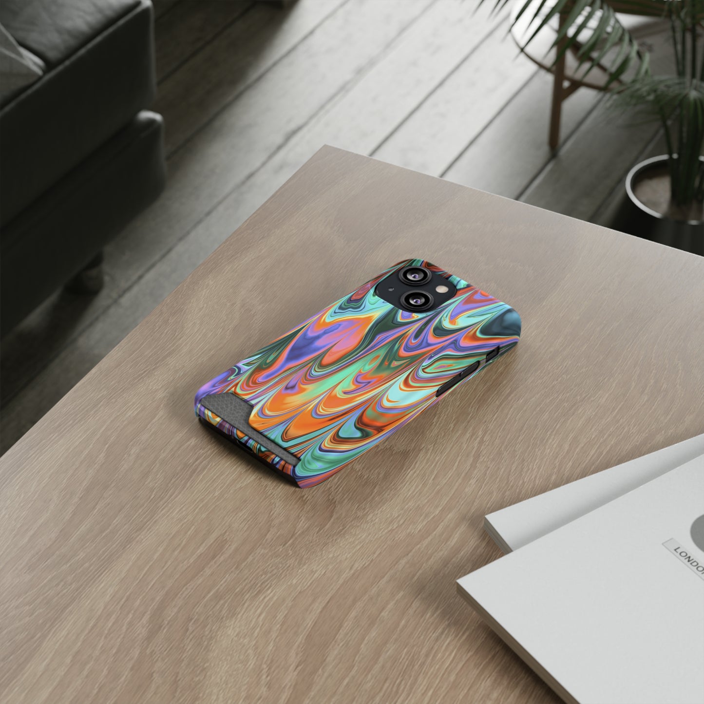 Psychedelic Phone Case With Card Holder