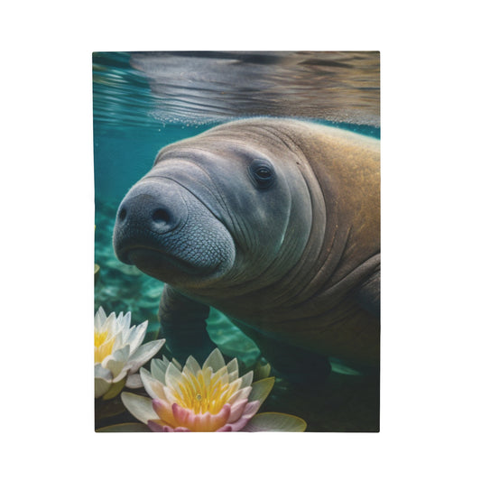 Manatee Velveteen Plush Blanket