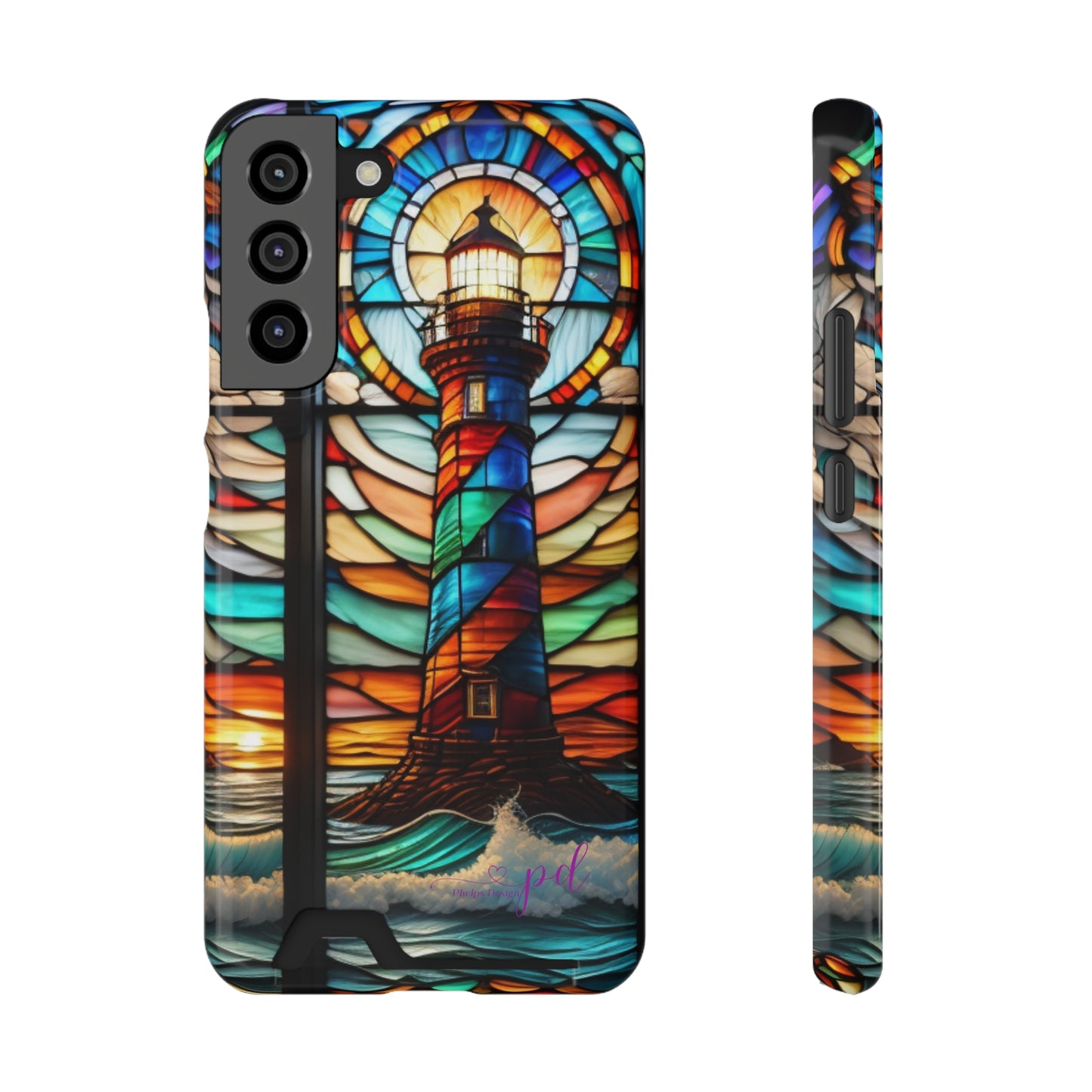 Lighthouse Phone Case With Card Holder