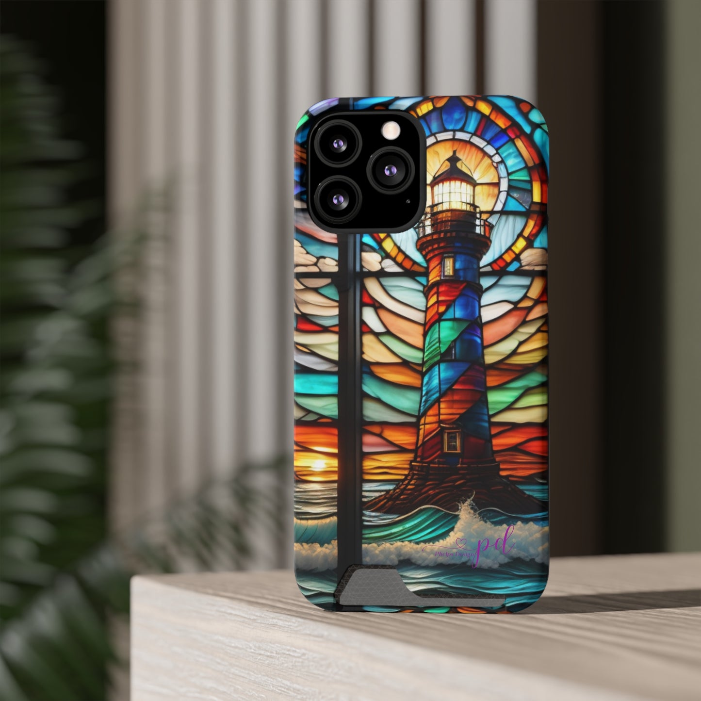 Lighthouse Phone Case With Card Holder