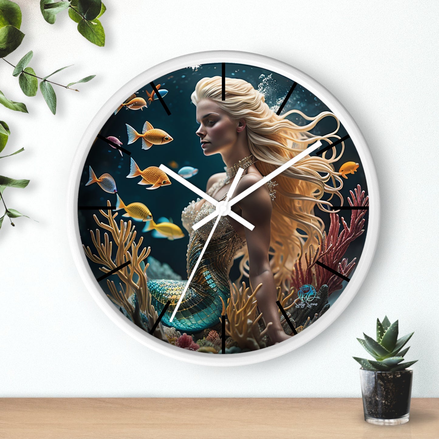 Salty Sirens Wall Clock