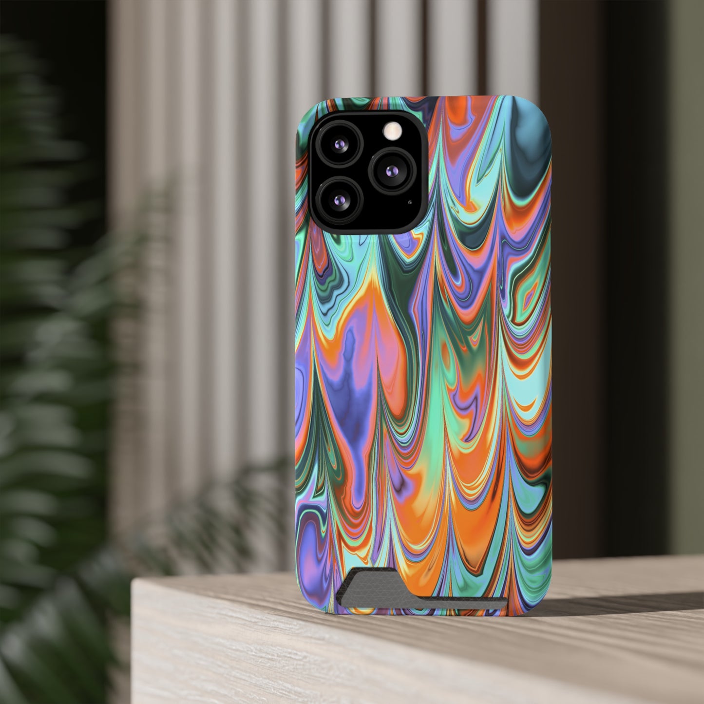 Psychedelic Phone Case With Card Holder