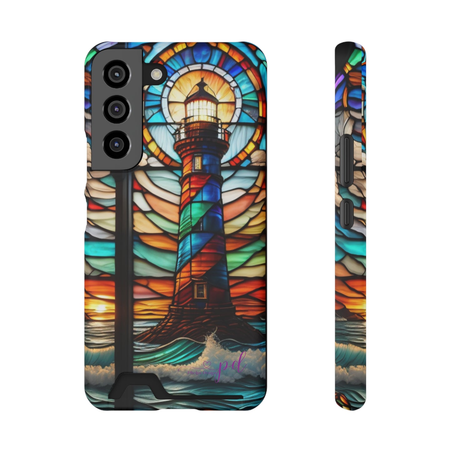 Lighthouse Phone Case With Card Holder