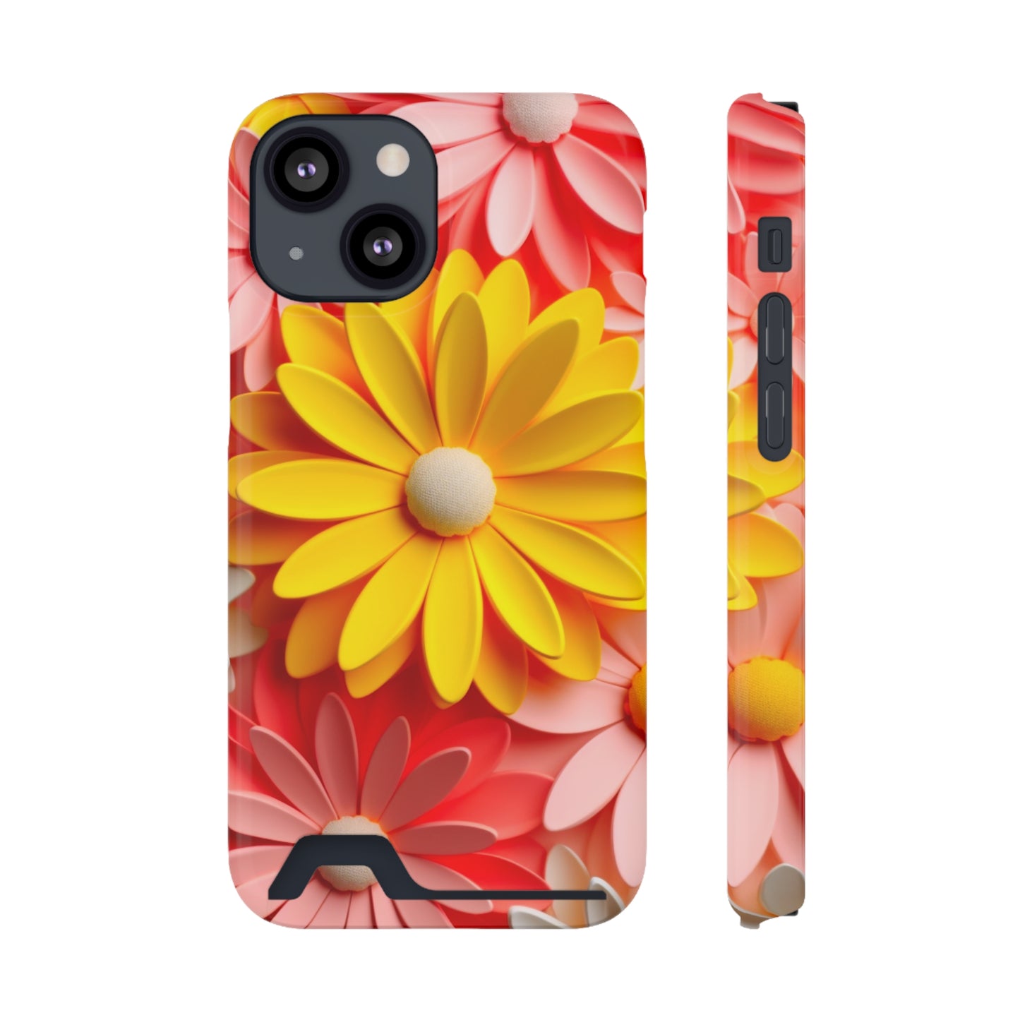 Daisy Phone Case With Card Holder