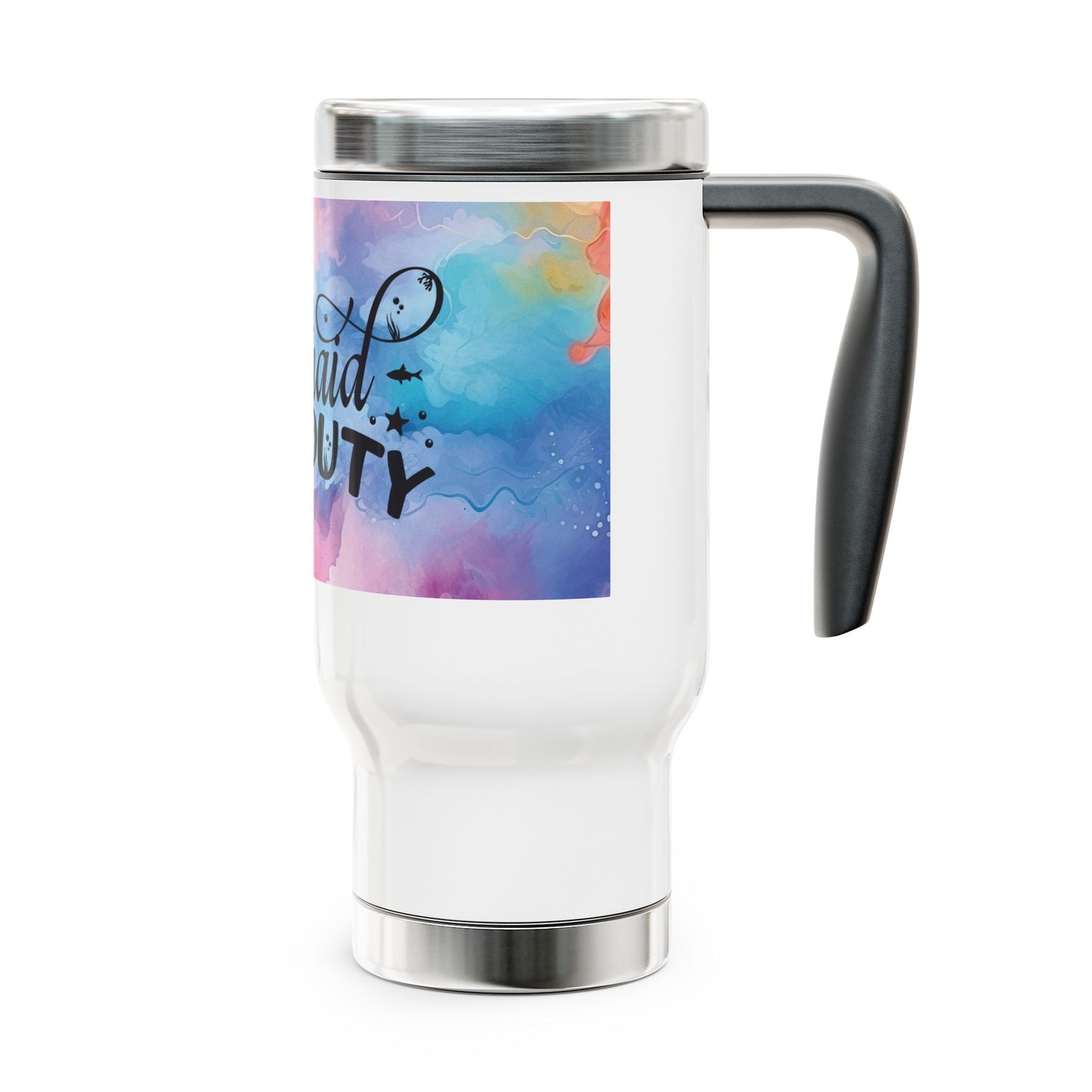 Off Duty Stainless Steel Mug with Handle, 14oz