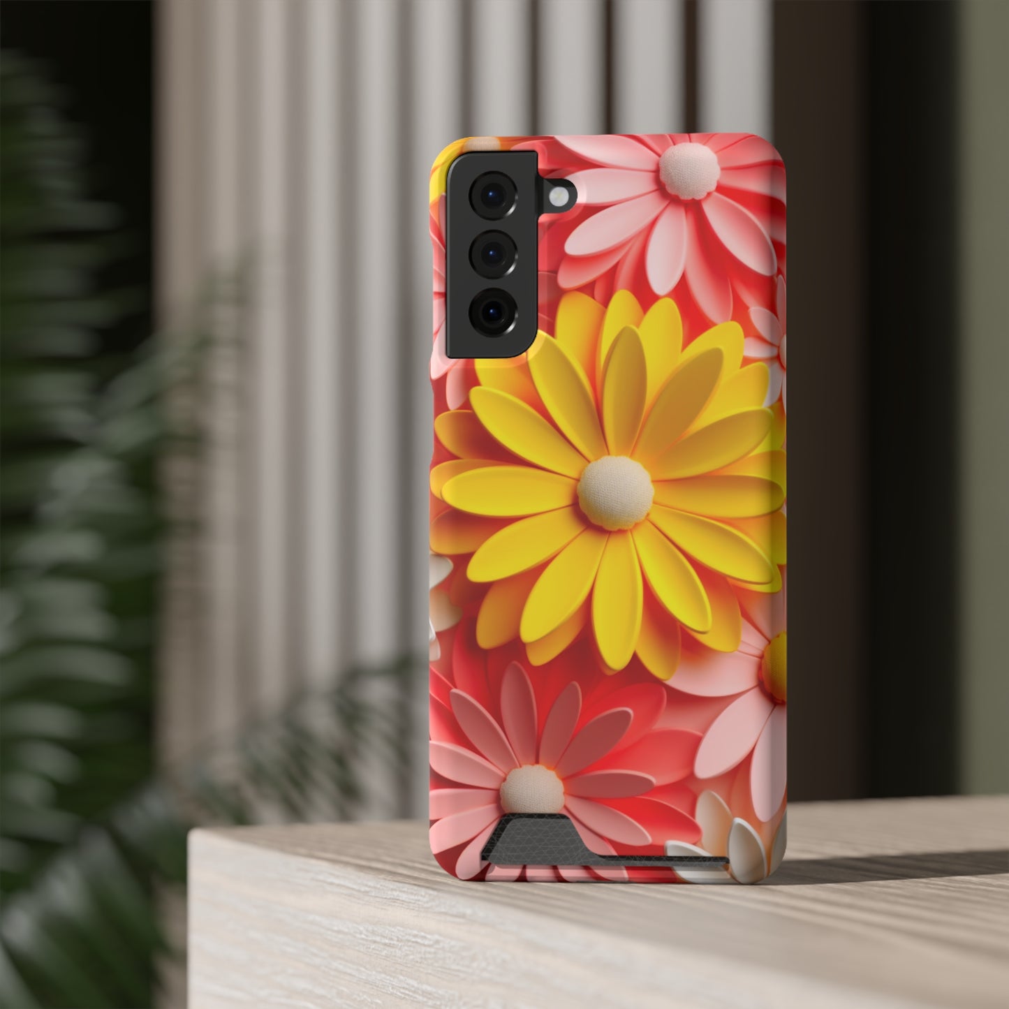 Daisy Phone Case With Card Holder