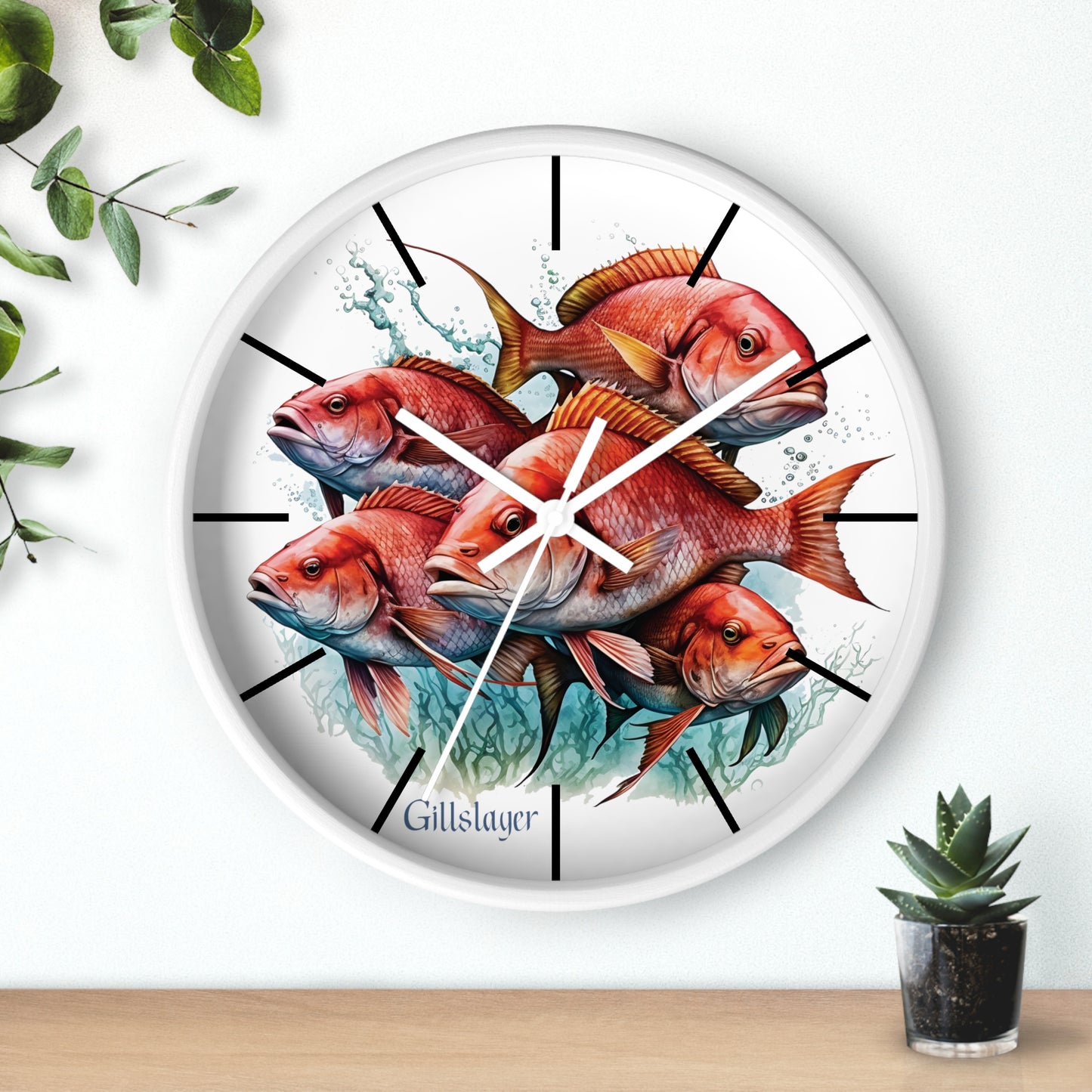 Red Snapper Wall Clock