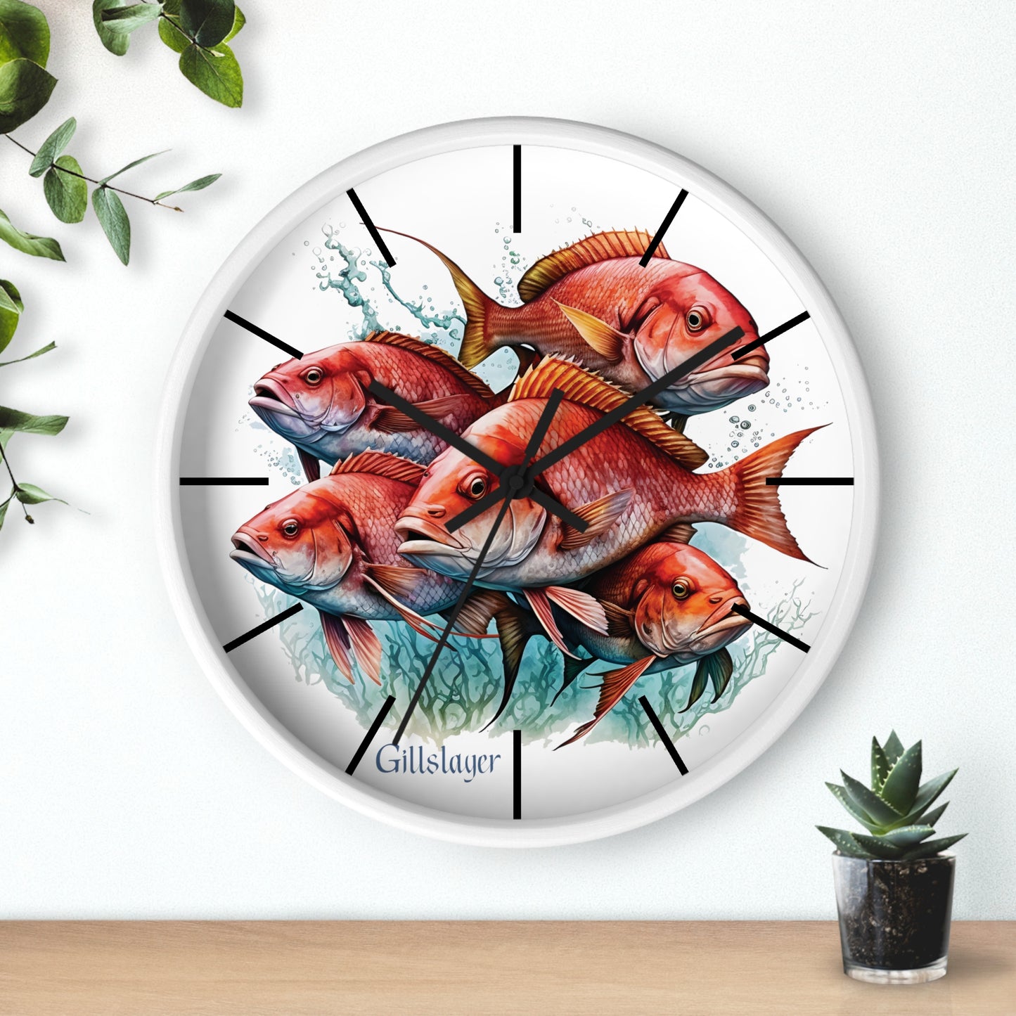 Red Snapper Wall Clock