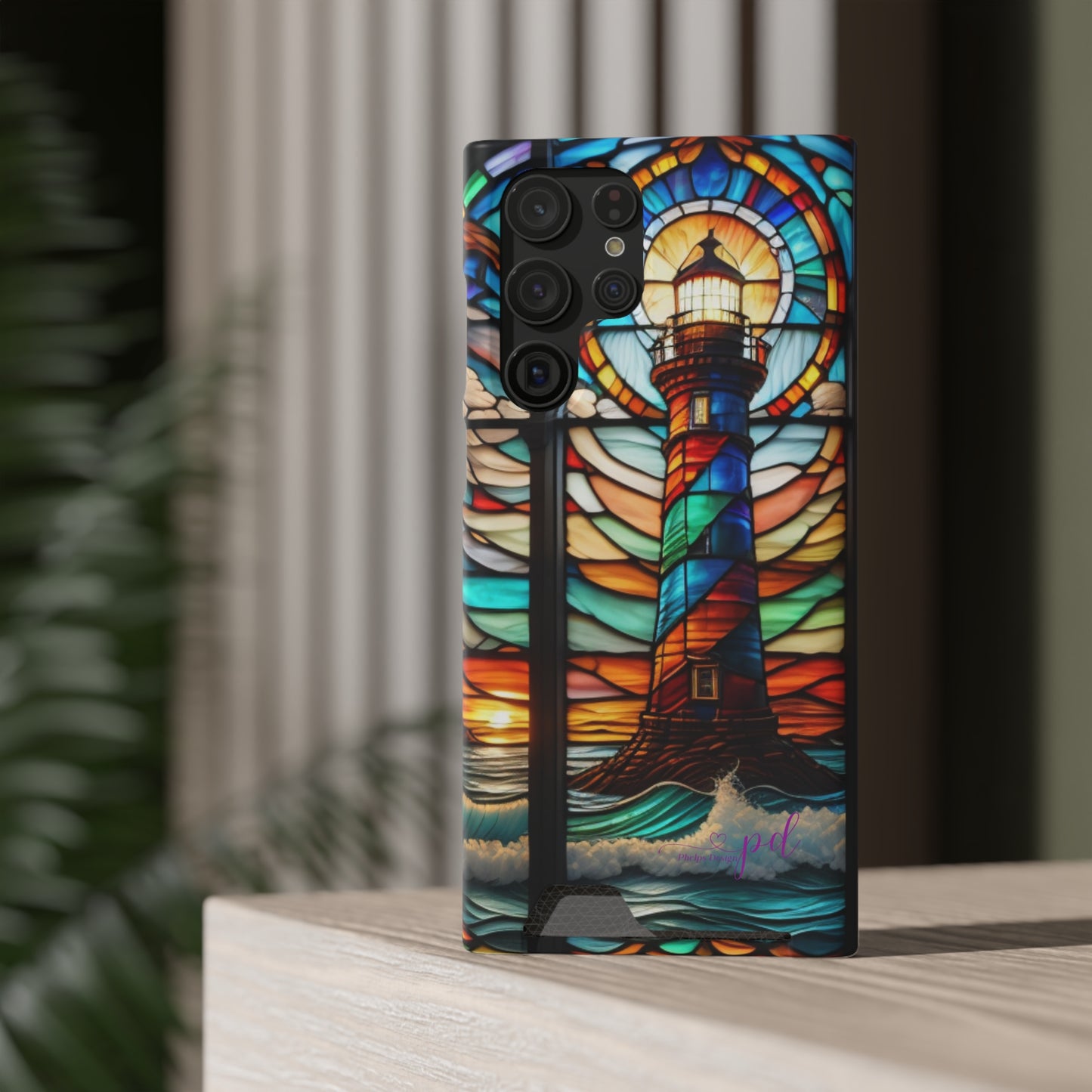 Lighthouse Phone Case With Card Holder