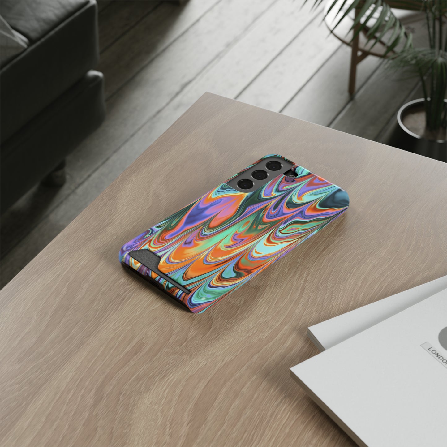 Psychedelic Phone Case With Card Holder