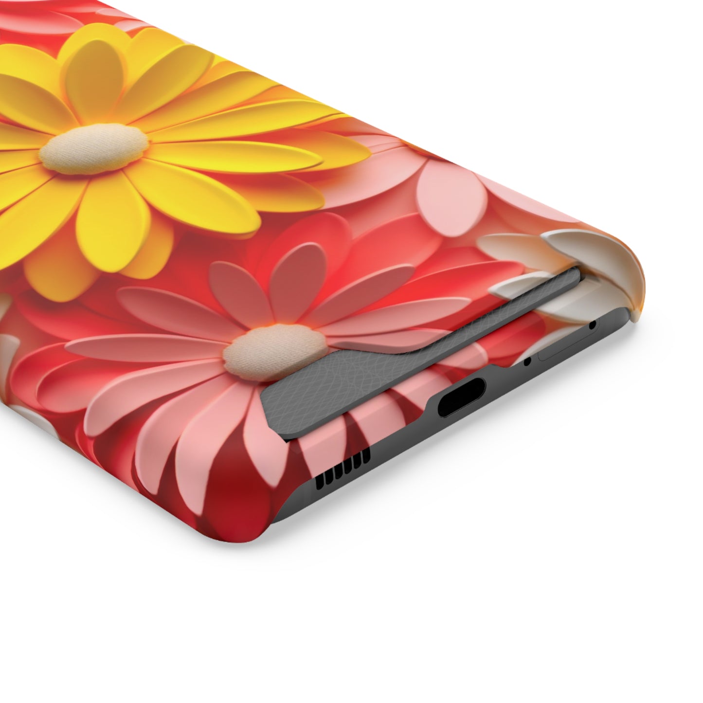 Daisy Phone Case With Card Holder