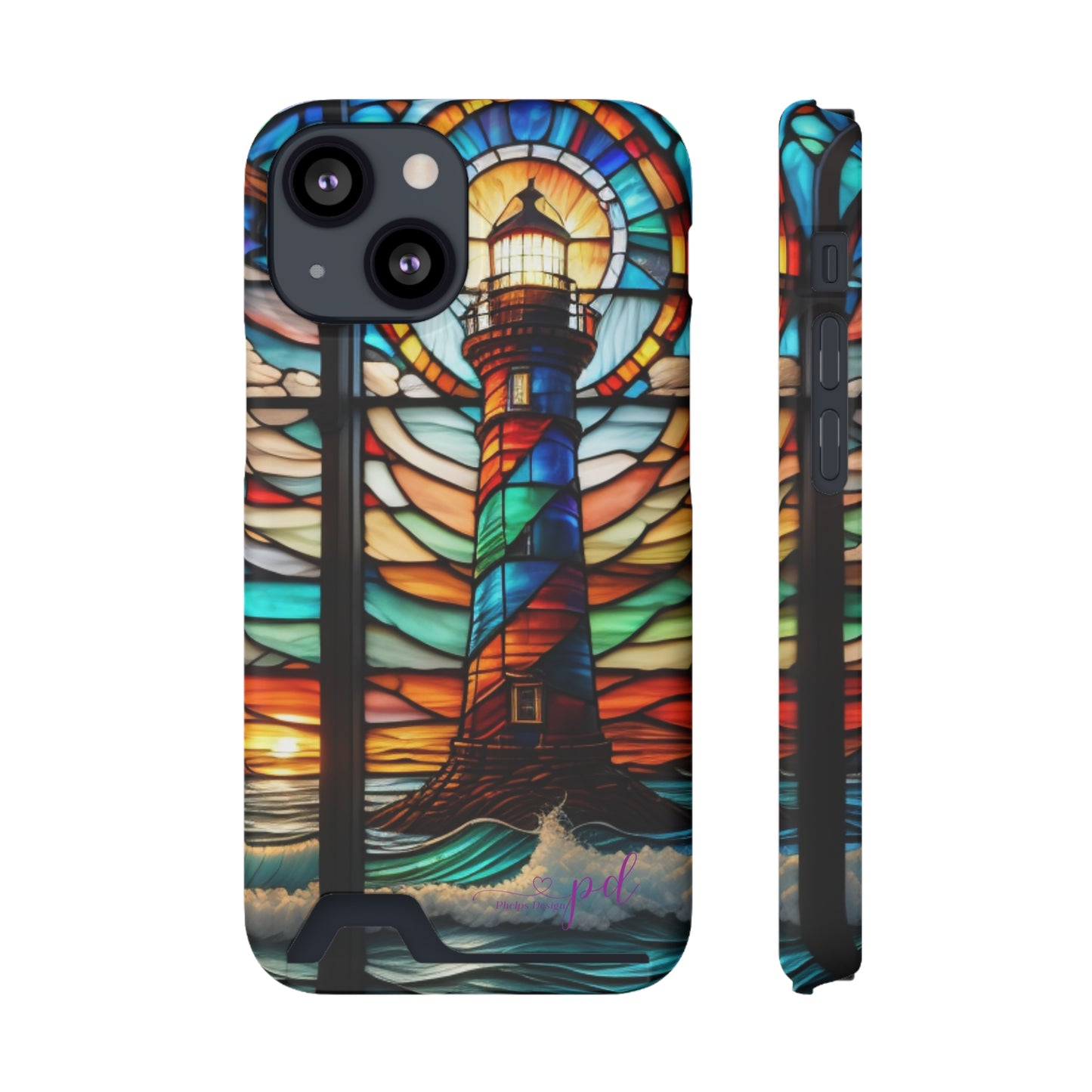 Lighthouse Phone Case With Card Holder