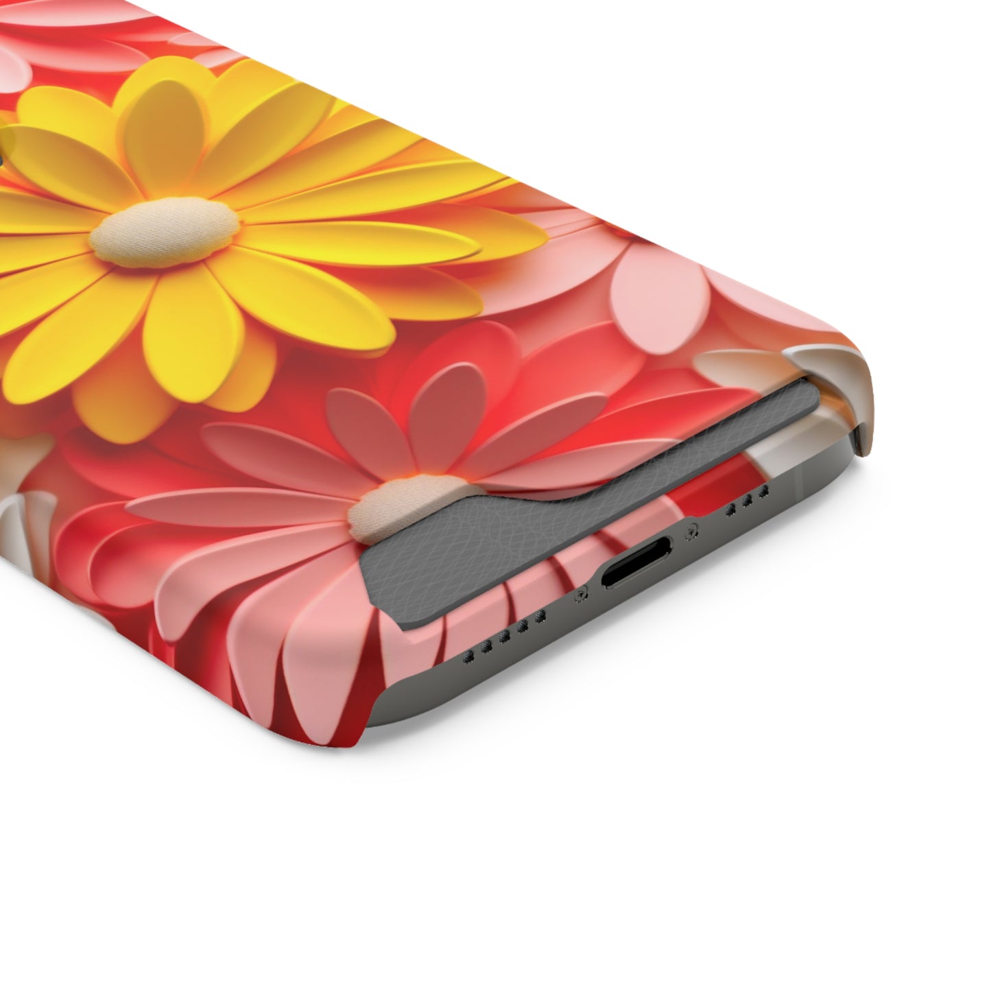 Daisy Phone Case With Card Holder