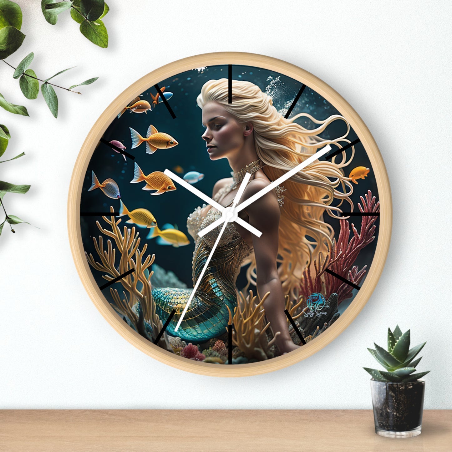 Salty Sirens Wall Clock