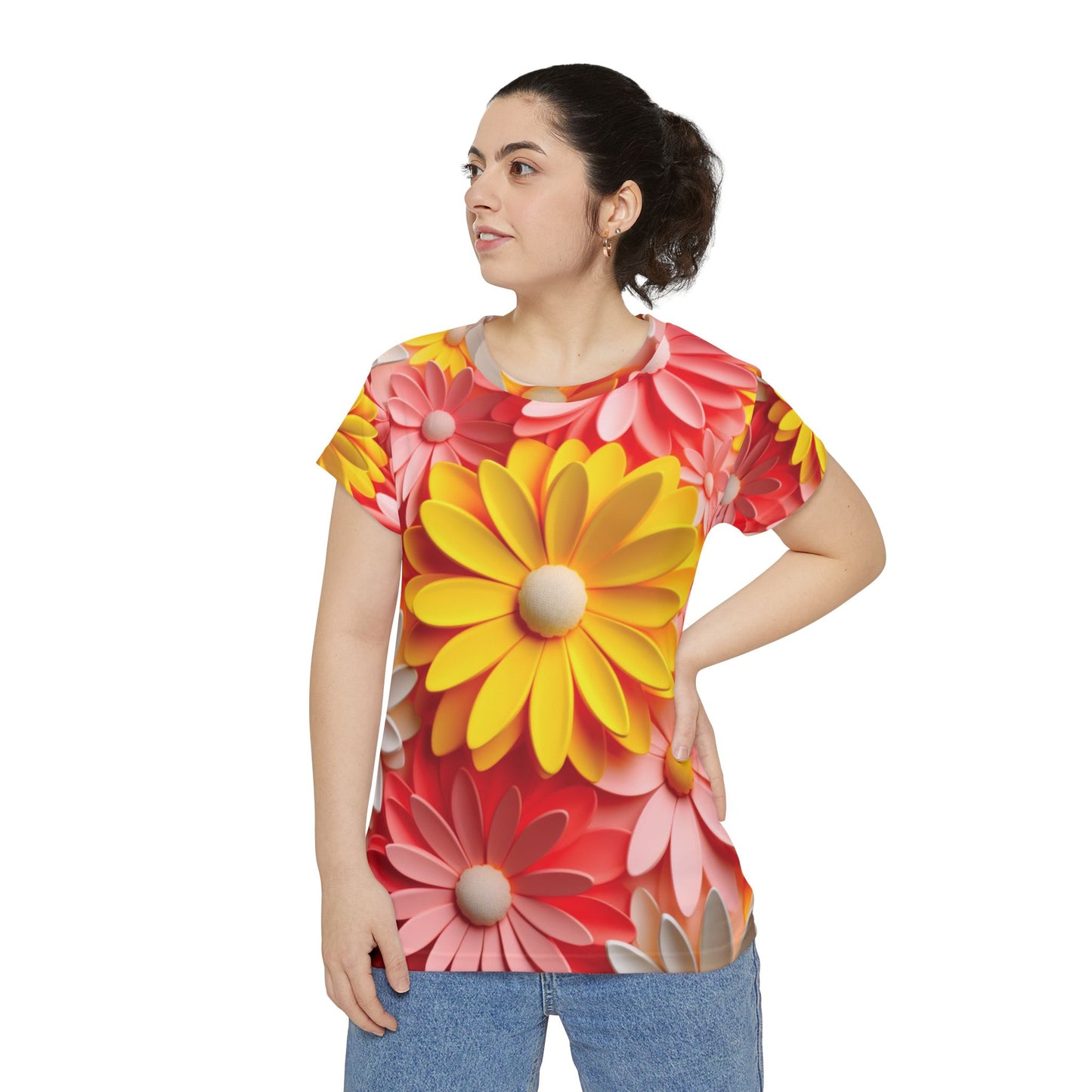 Daisy Women's Short Sleeve Shirt (AOP)