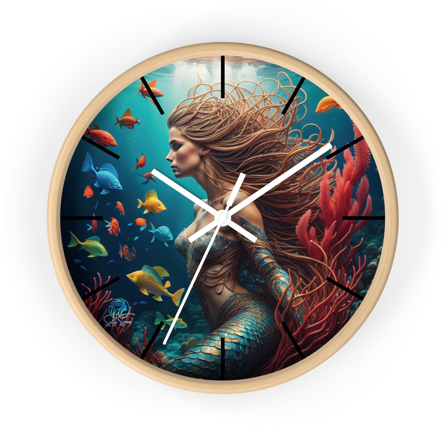 Salty Sirens Wall Clock